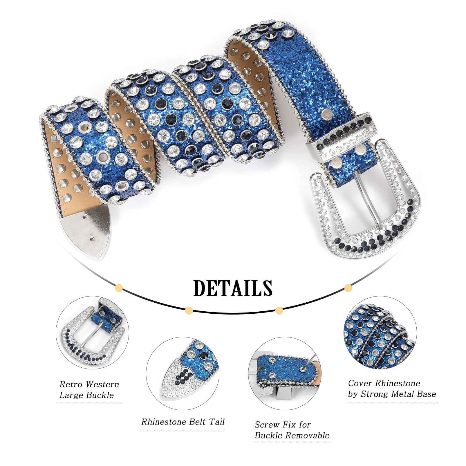 Studded Rhinestone Belts