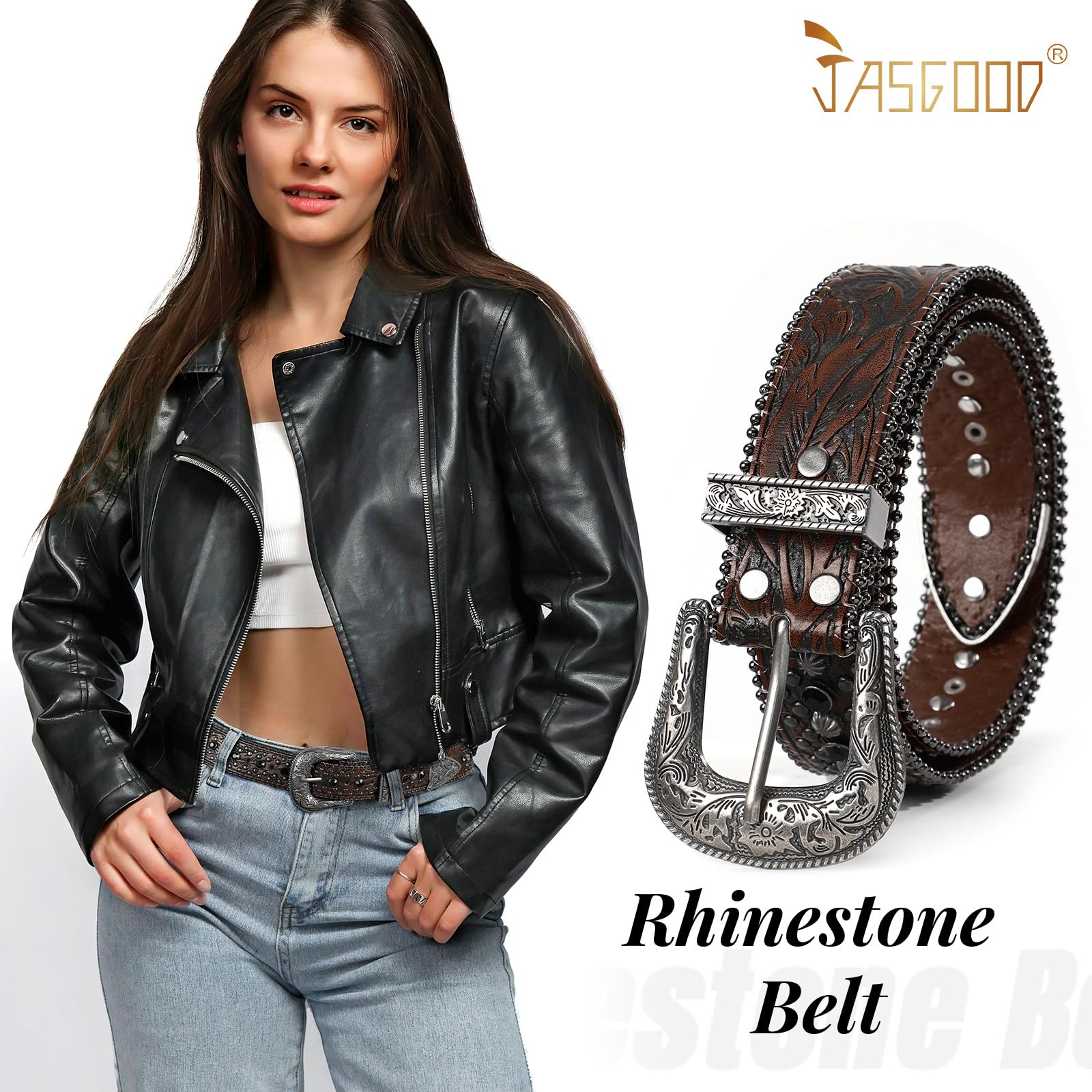 Rhinestone Belt for Women Men