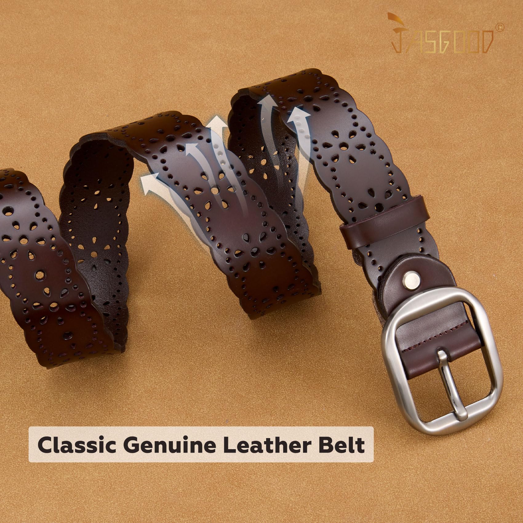 Hollow Design Wide Belt for Ladies - JASGOOD OFFICIAL