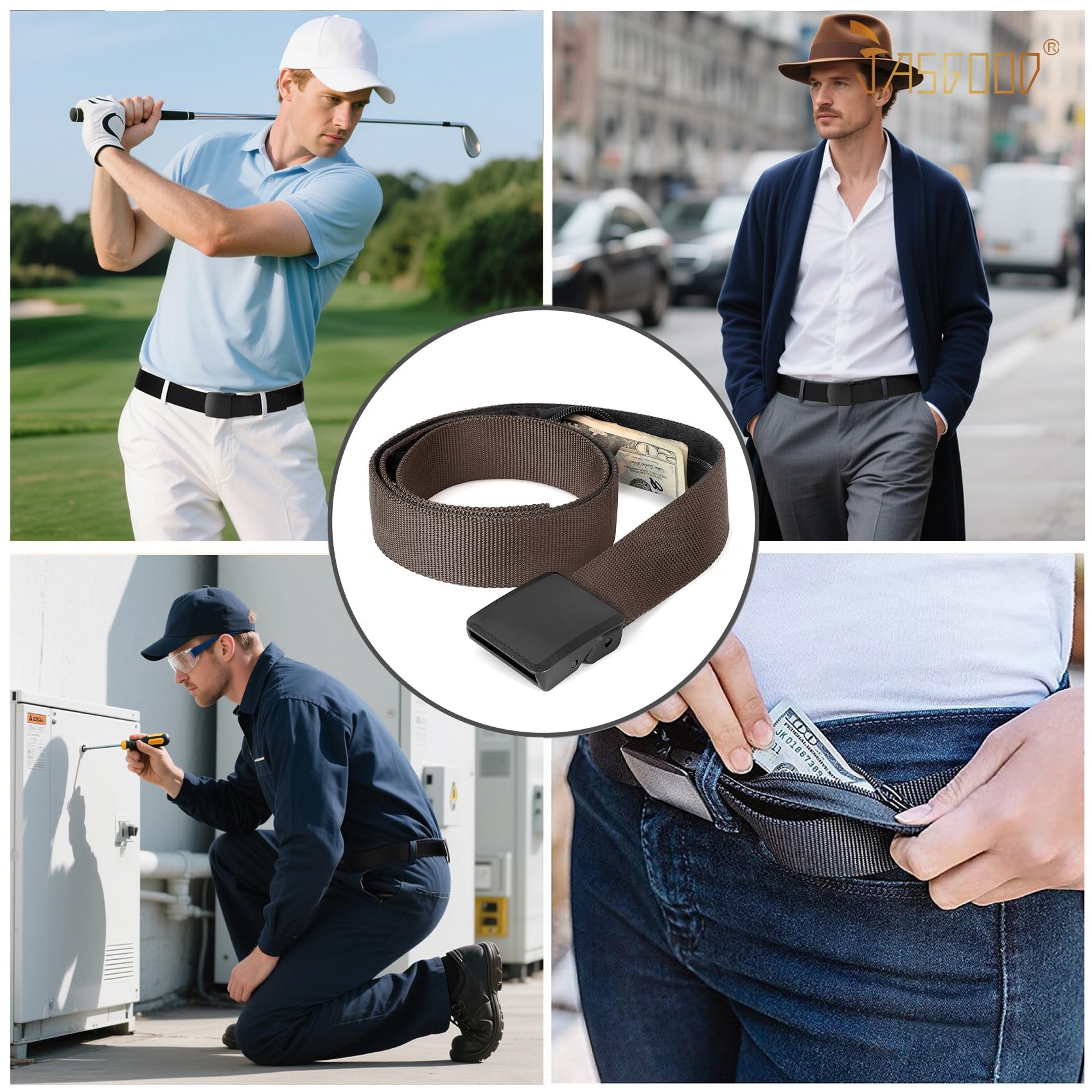 Security Belt with Hidden Money Pocket - JASGOOD OFFICIAL