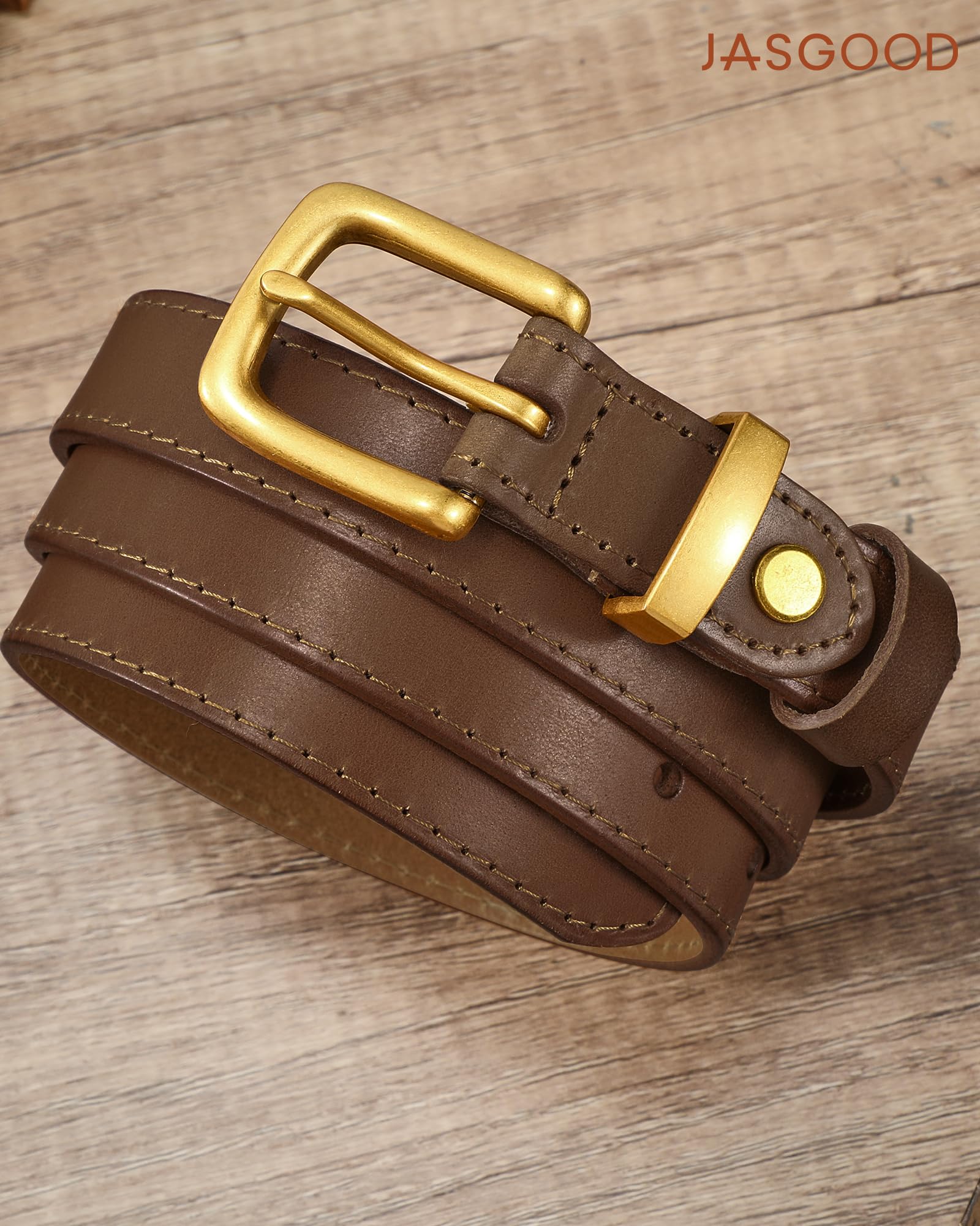Vintage Full Grain Thin Leather Belt For Women
