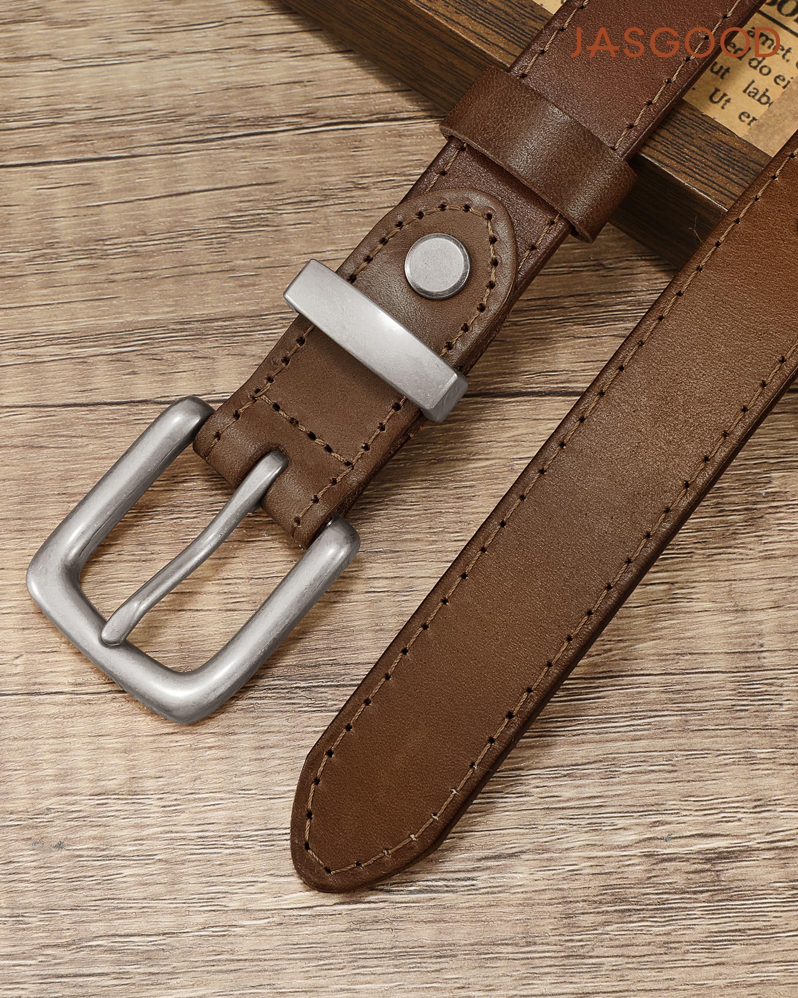 Vintage Full Grain Thin Leather Belt For Women