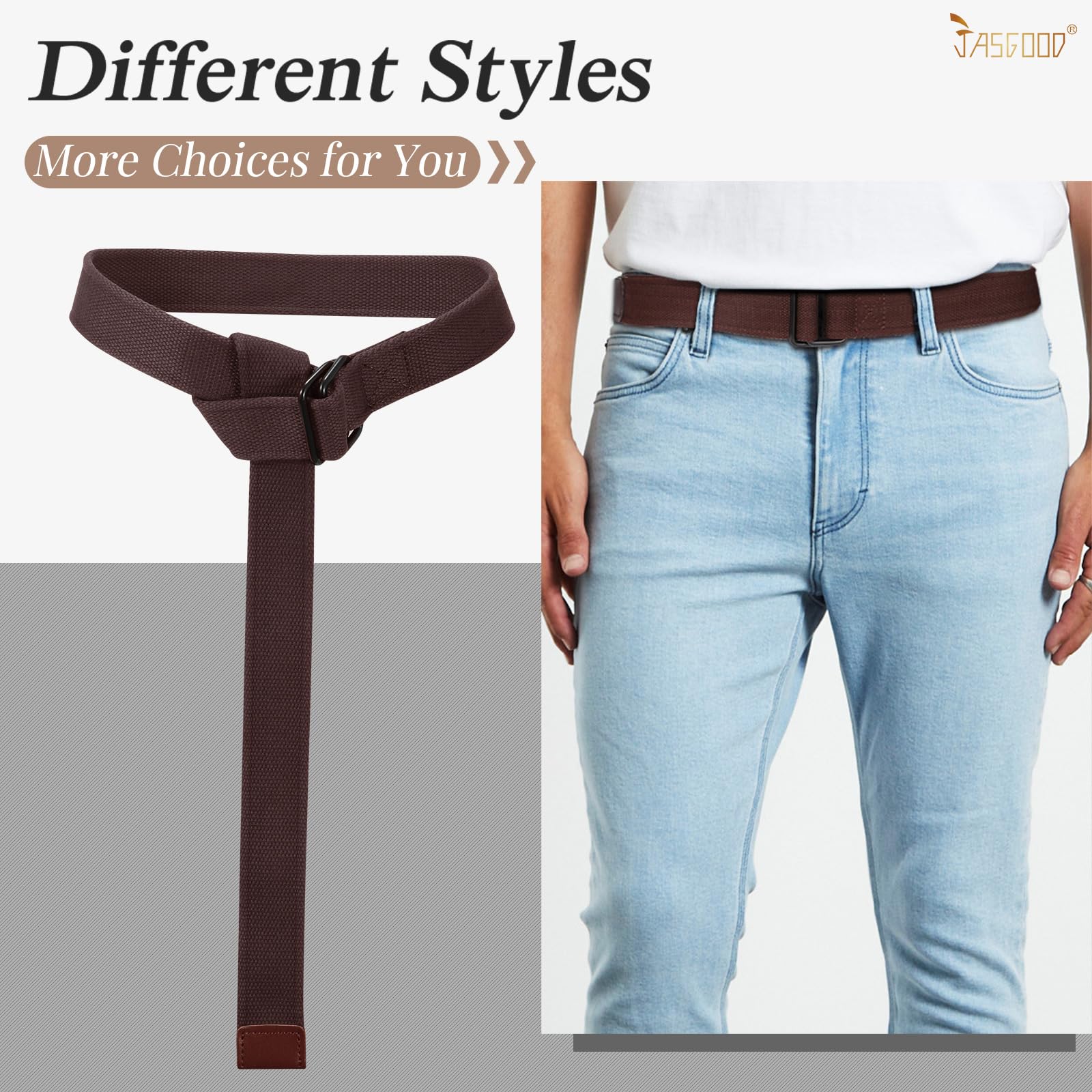 Plus Size Unisex Canvas Belt for Jeans