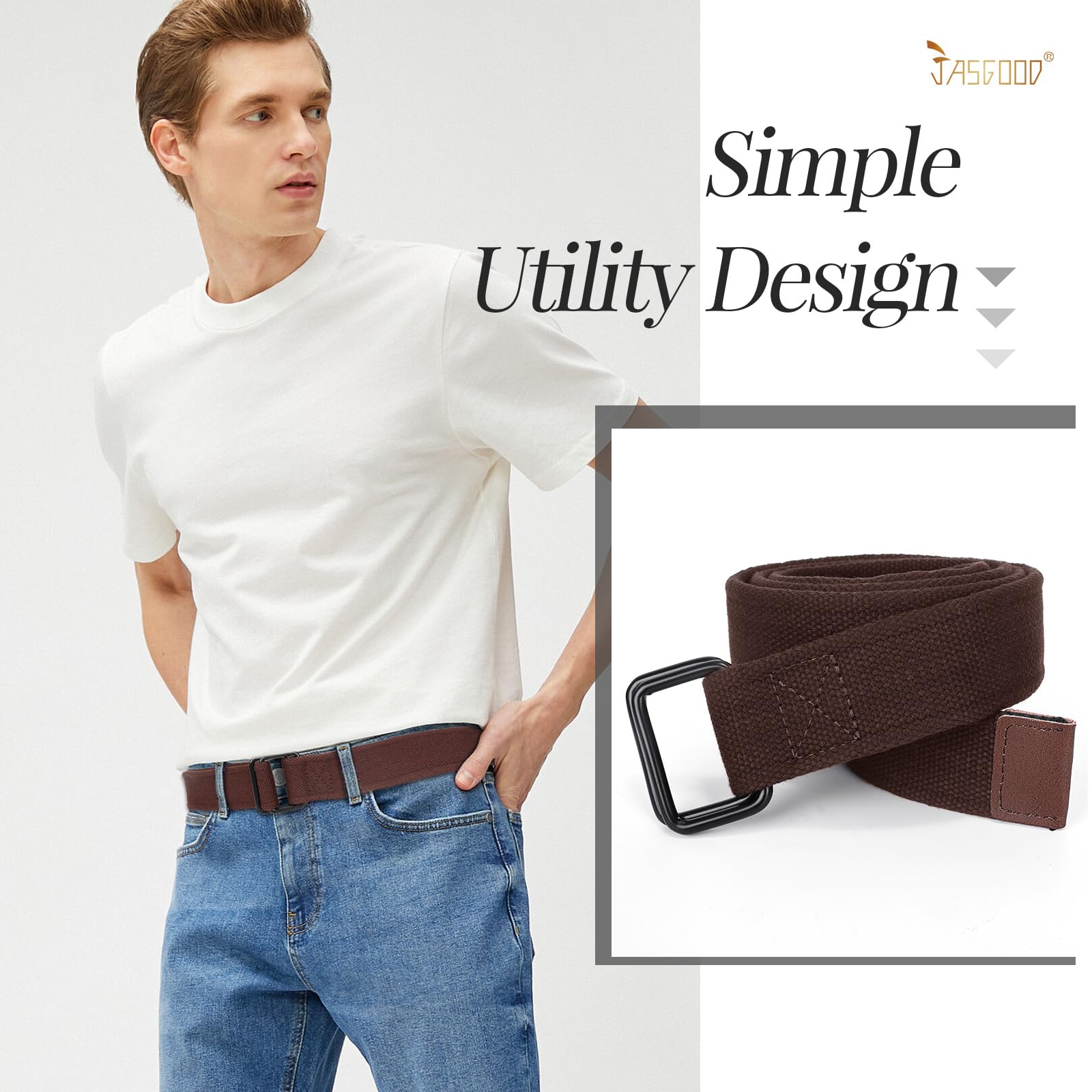 Plus Size Unisex Canvas Belt for Jeans