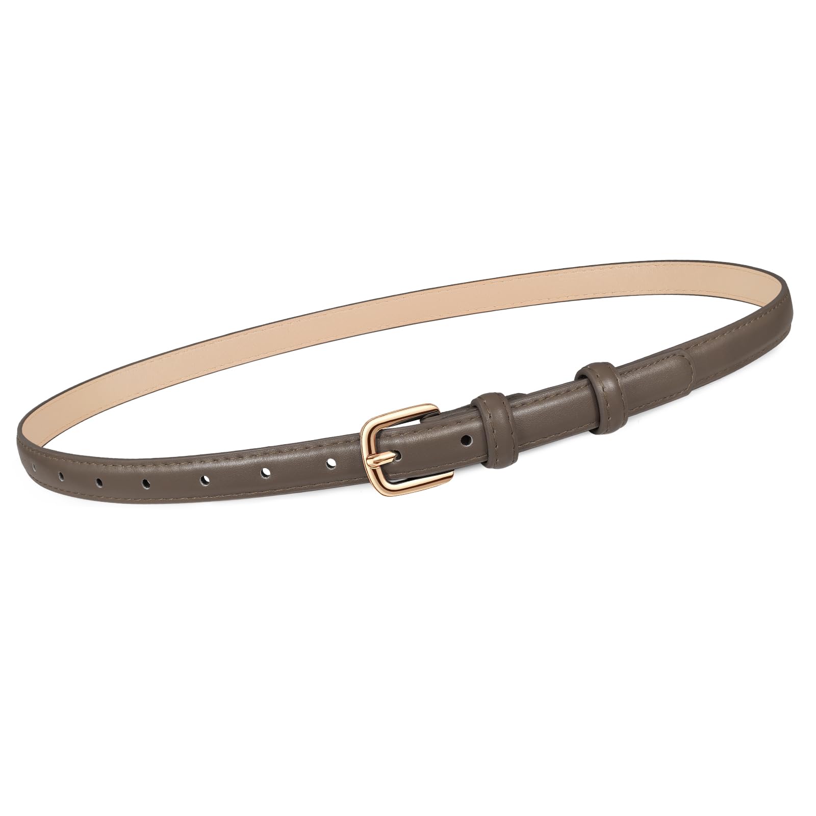 21 Colors Ladies Belt with Gold Buckle