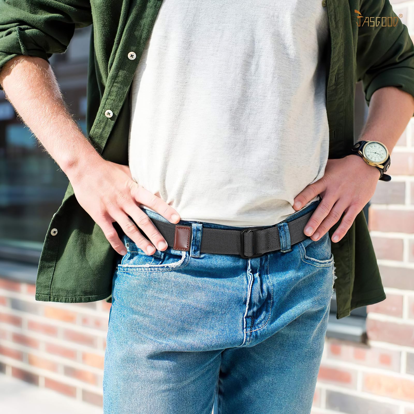Plus Size Unisex Canvas Belt for Jeans