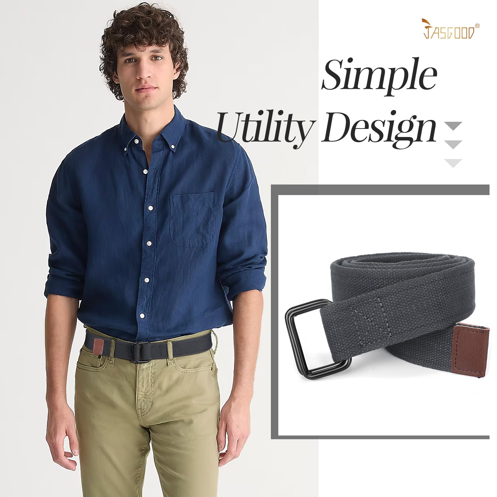 Plus Size Unisex Canvas Belt for Jeans