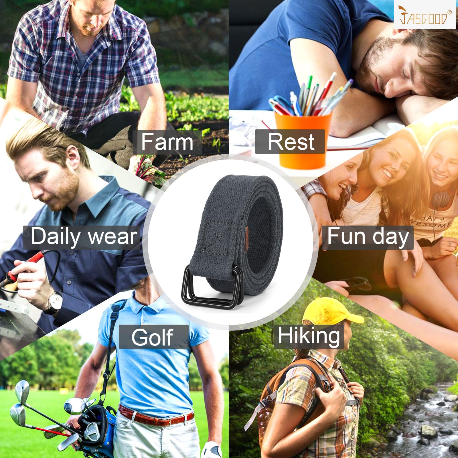 Plus Size Unisex Canvas Belt for Jeans