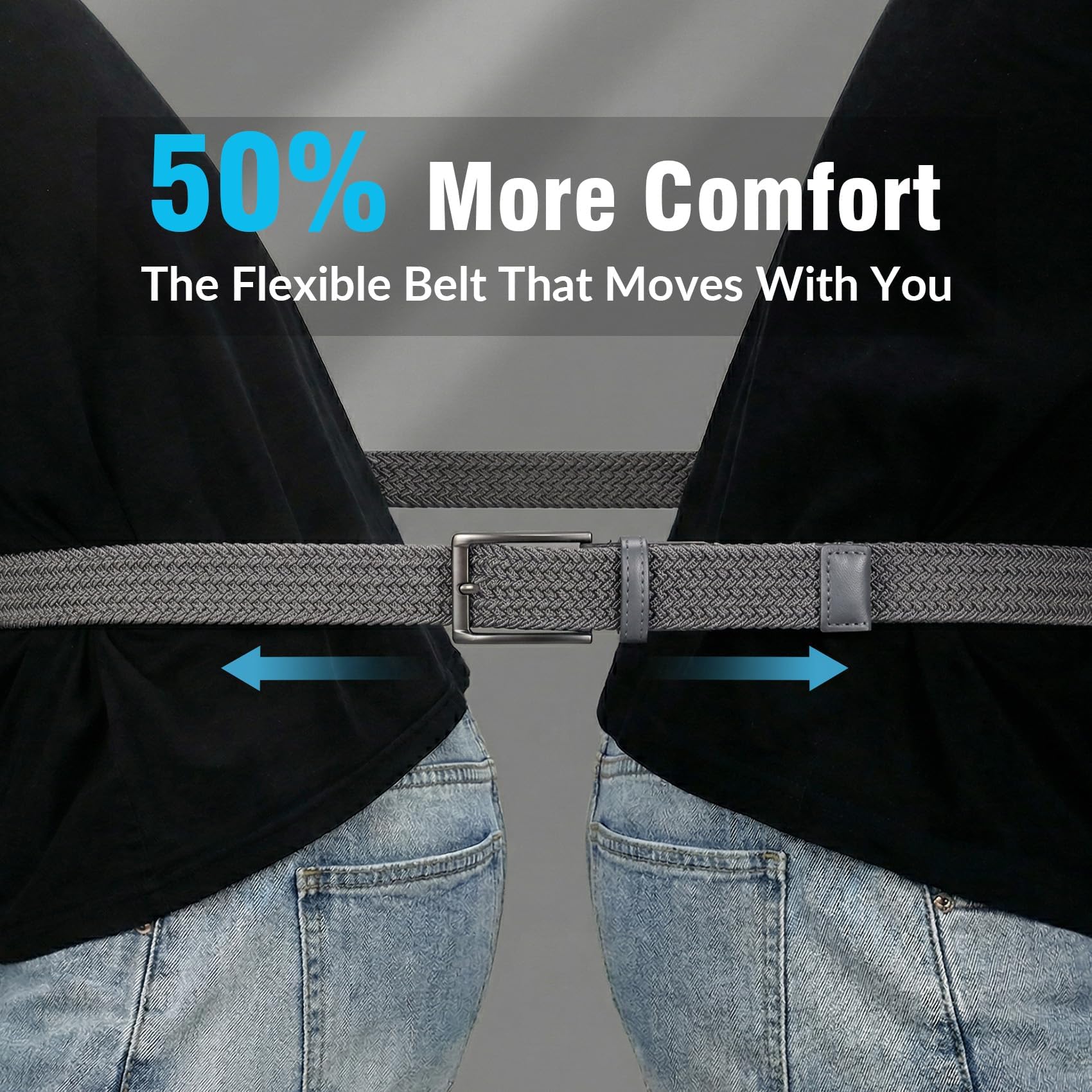 Braided Stretch Golf Belt for Men Women