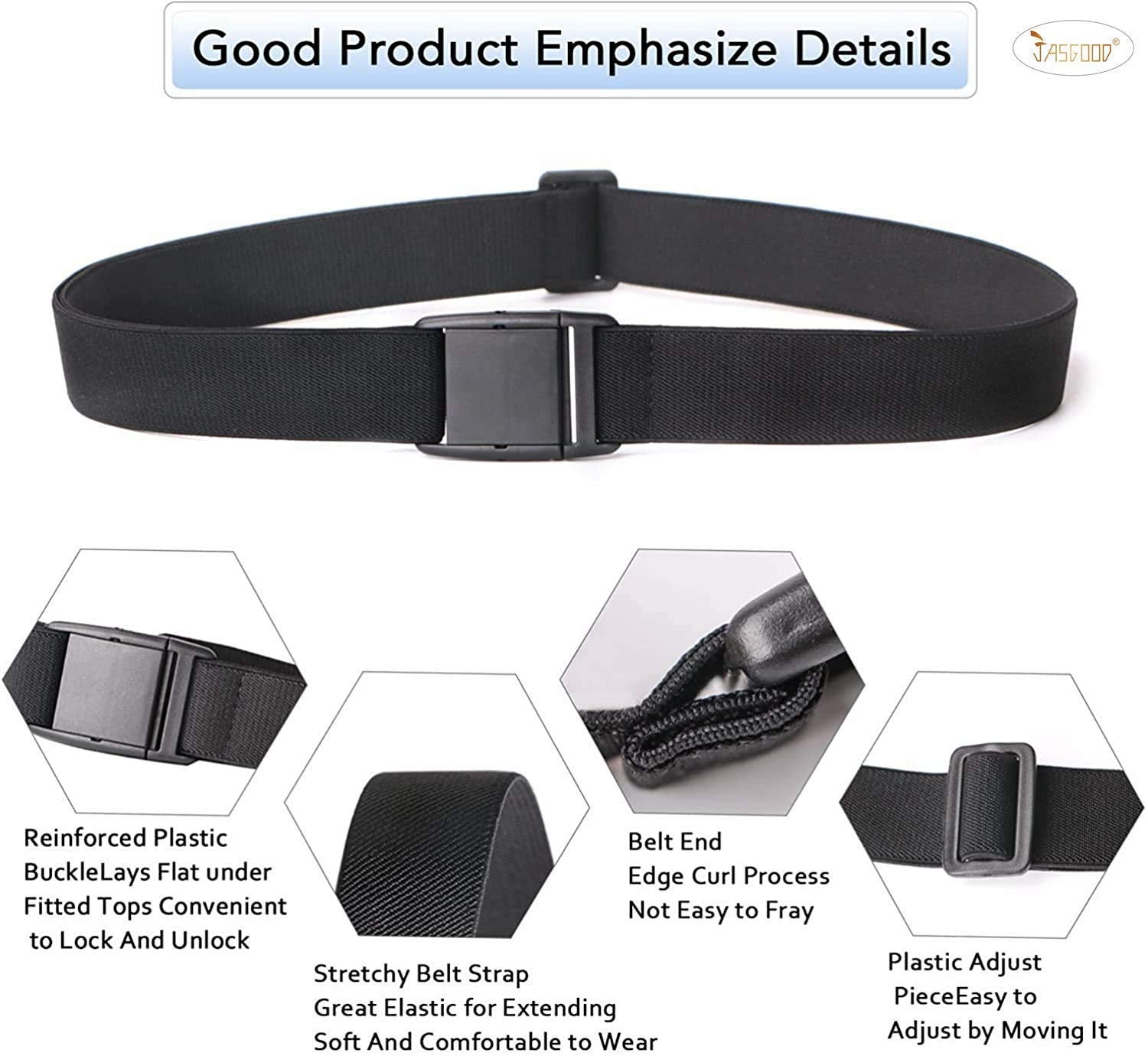 No Show Women Stretch Belt Invisible Elastic