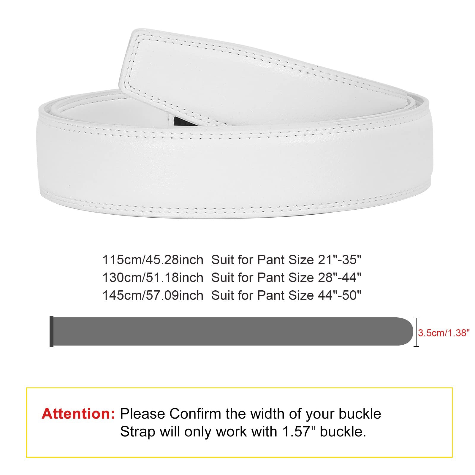 Leather Belt Strap 35mm/1.38" Without Buckle - JASGOOD OFFICIAL