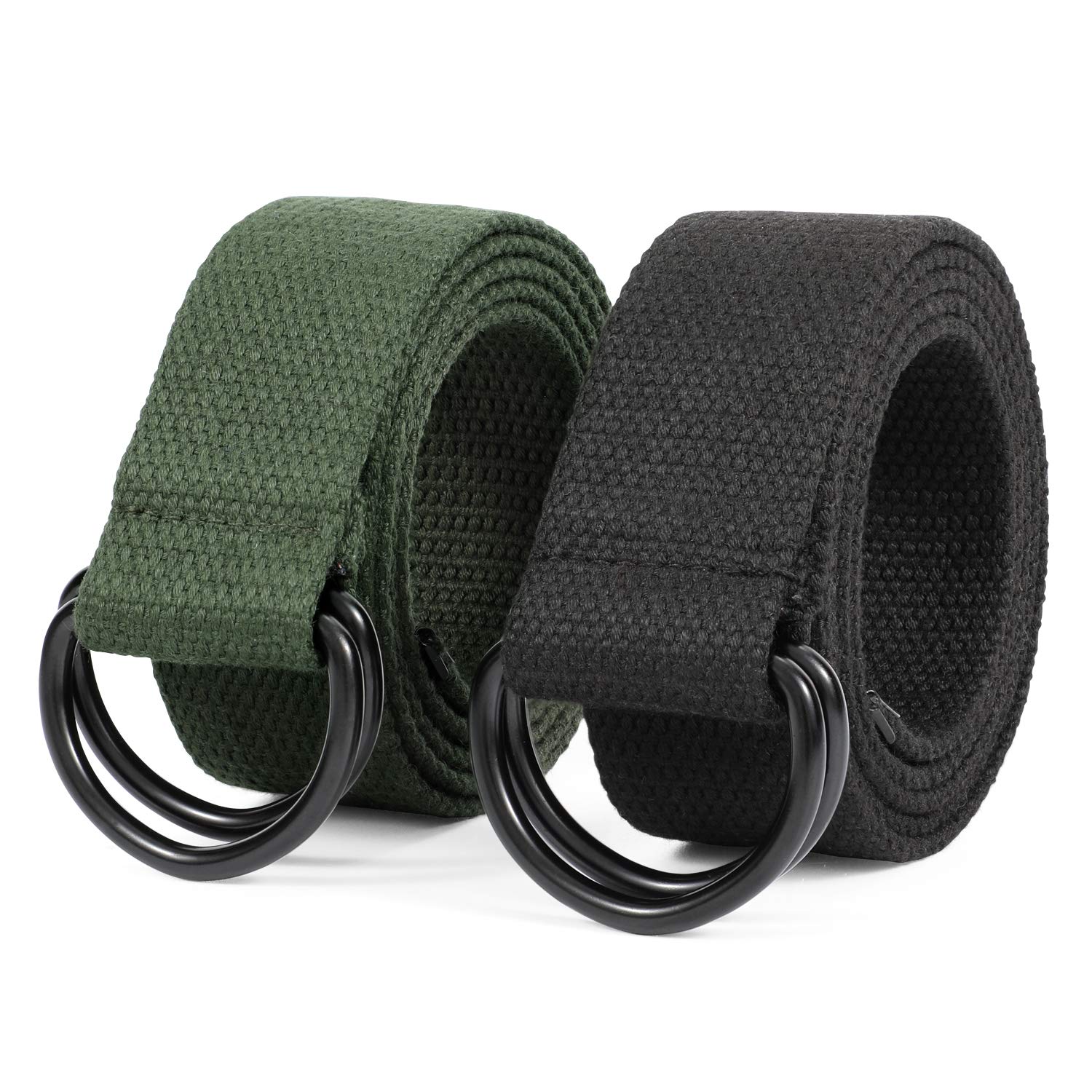 Double D-ring Design Canvas Belt For Men Women