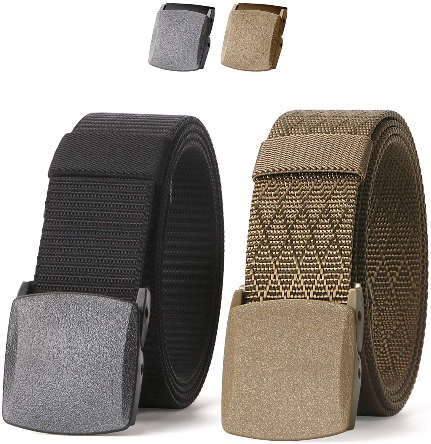 2-Pack Nylon Web Belt for Outdoor
