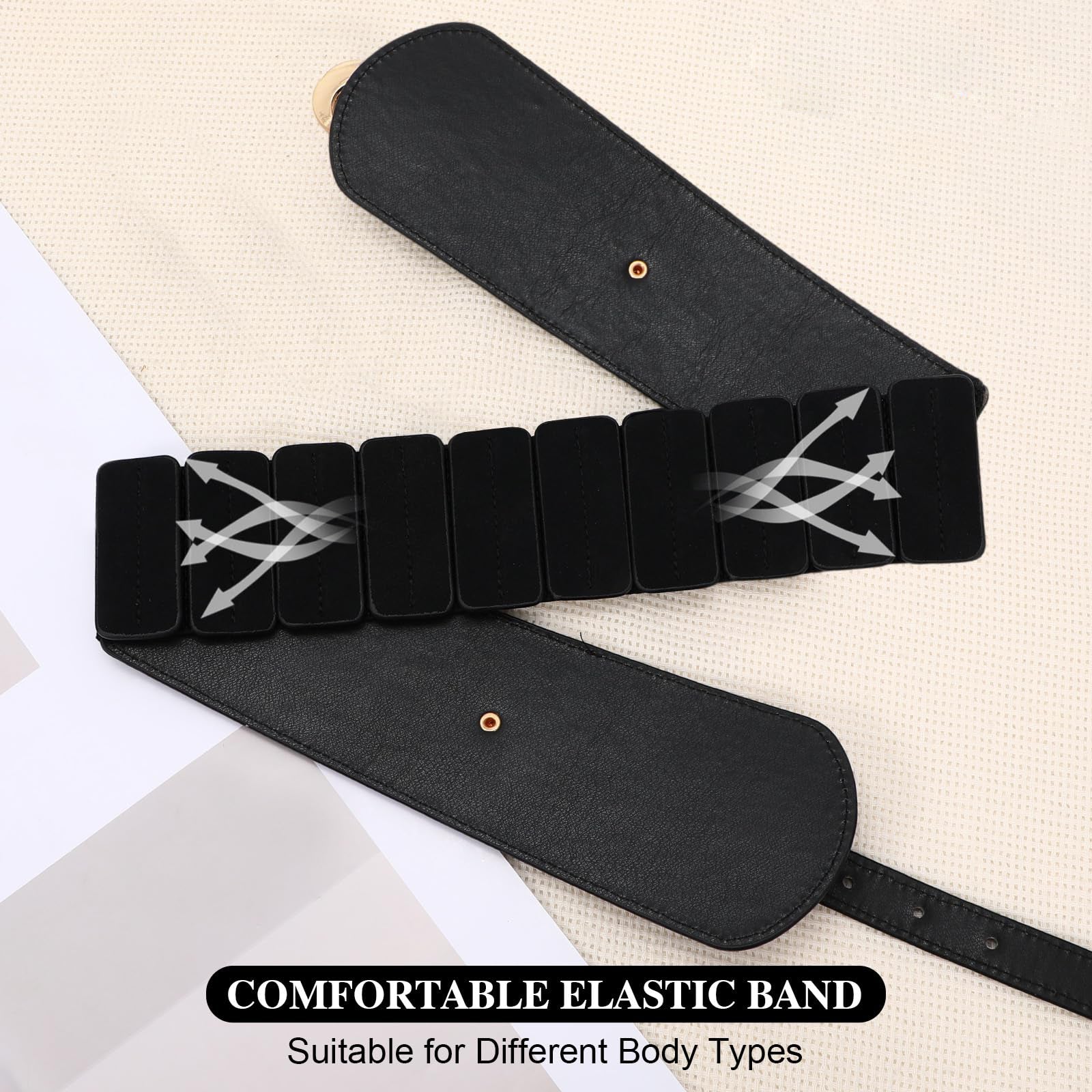Gold Buckle Stretchy Outfit Belt - JASGOOD OFFICIAL
