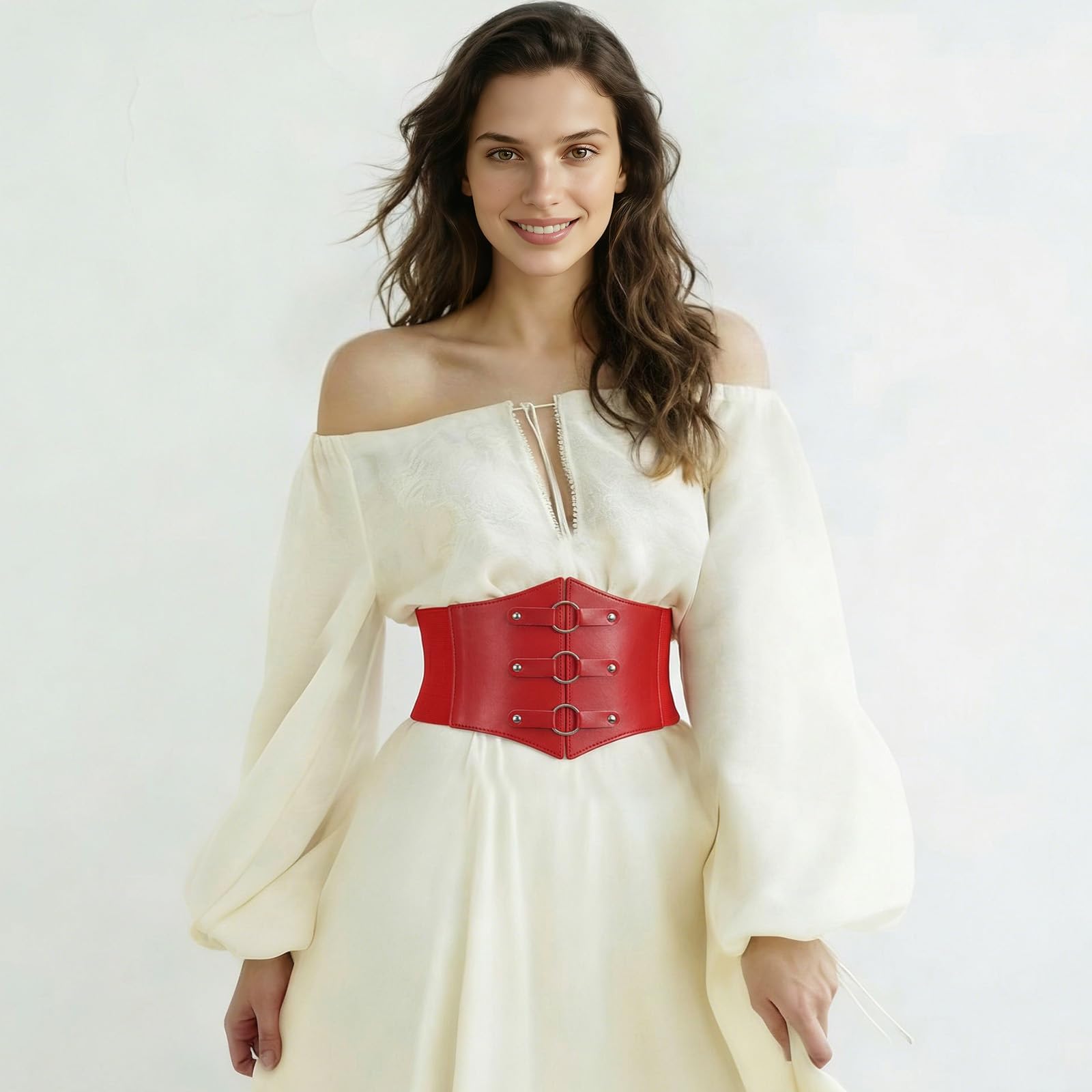 Wide Waspie Elastic Corset Belt