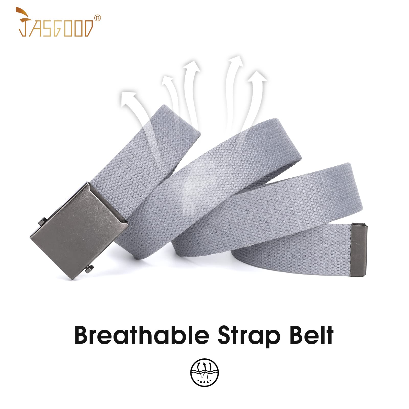 2 Pack Canvas Web Belt with Metal Buckle