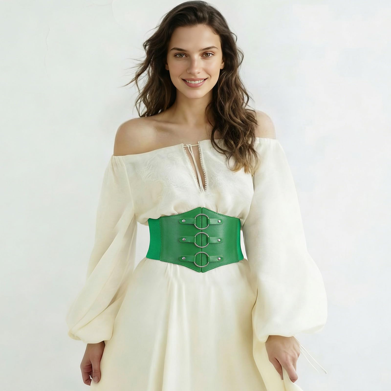 Wide Waspie Elastic Corset Belt