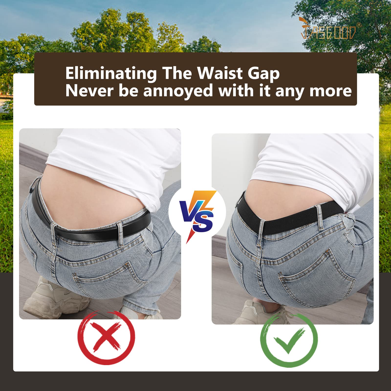 1-pack Invisible Elastic Web Strap Belt