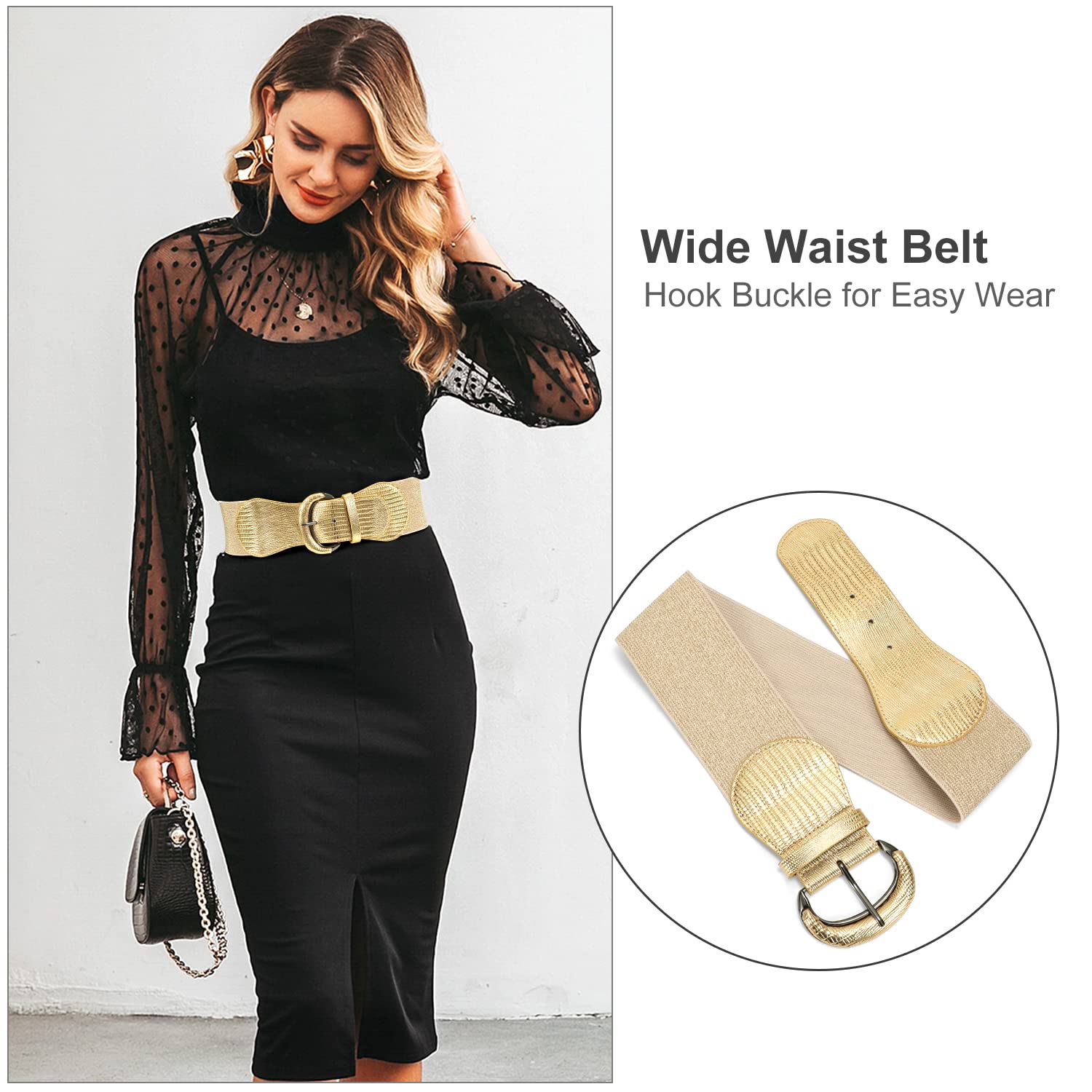 Women Stretchy Wide Waist Belt