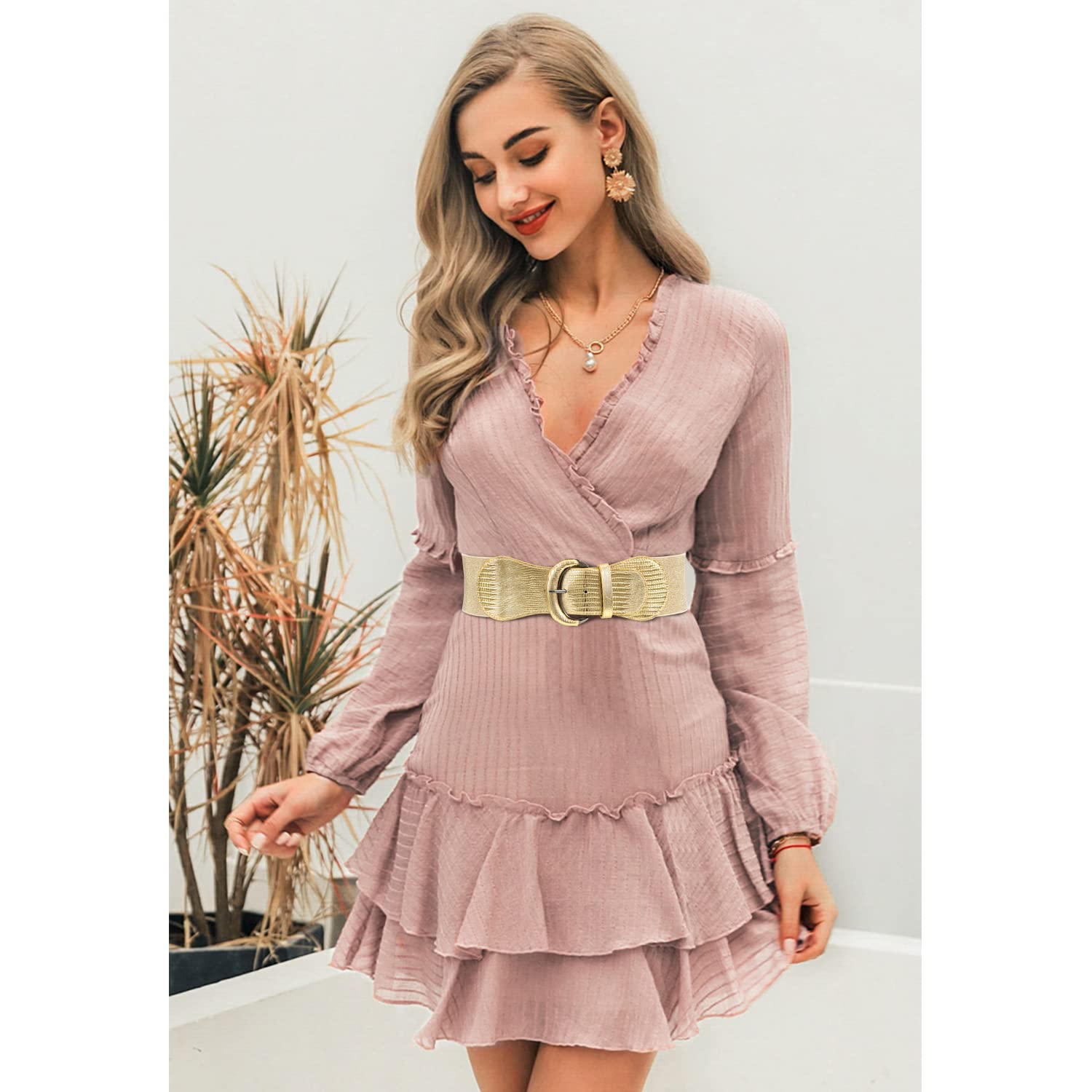 Women Stretchy Wide Waist Belt