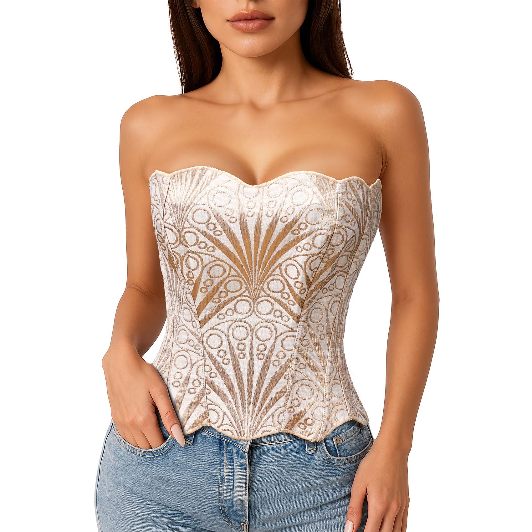 Lace Up Corset Bustier Top
