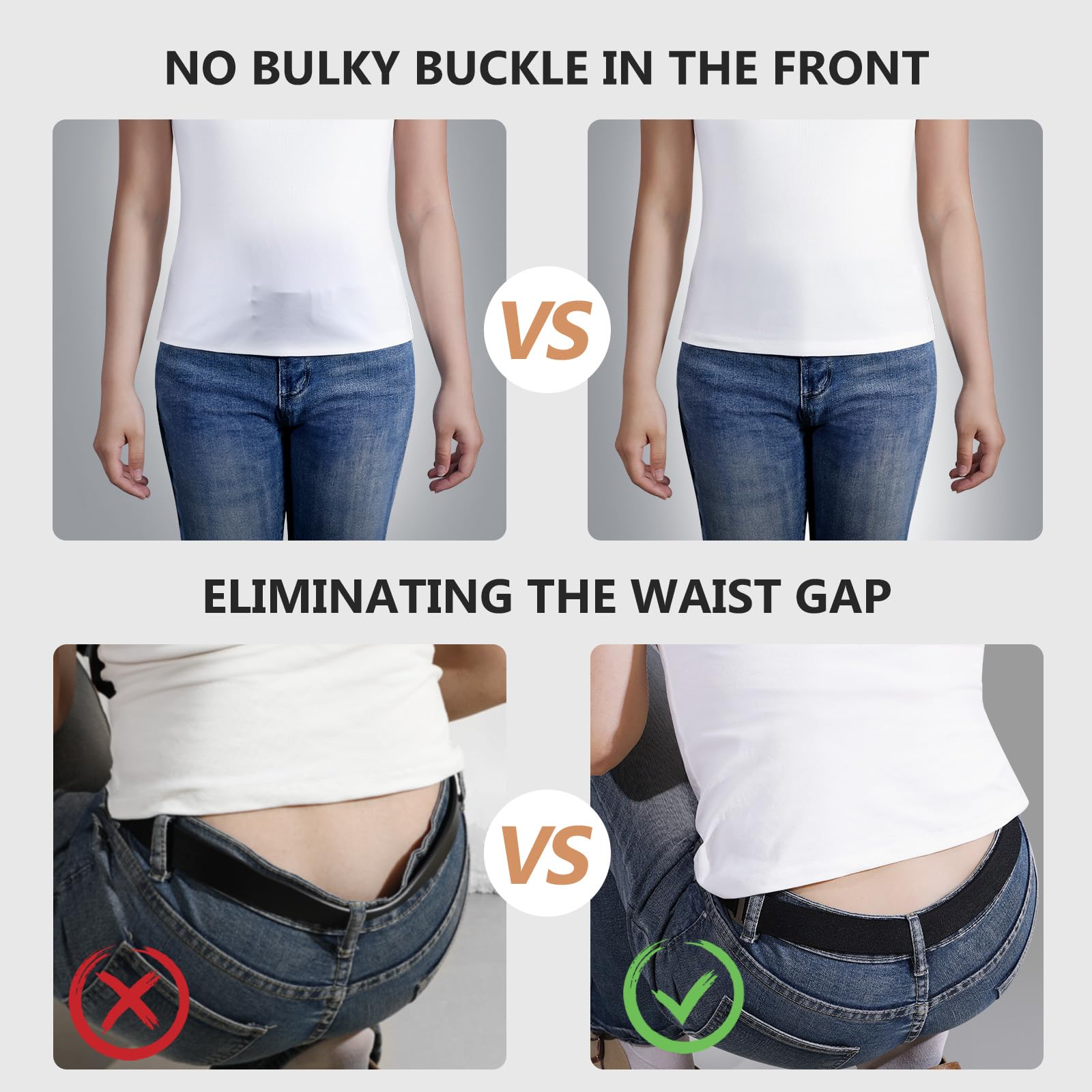 2PACK Crop Top Tuck Waist Band for T-Shirts