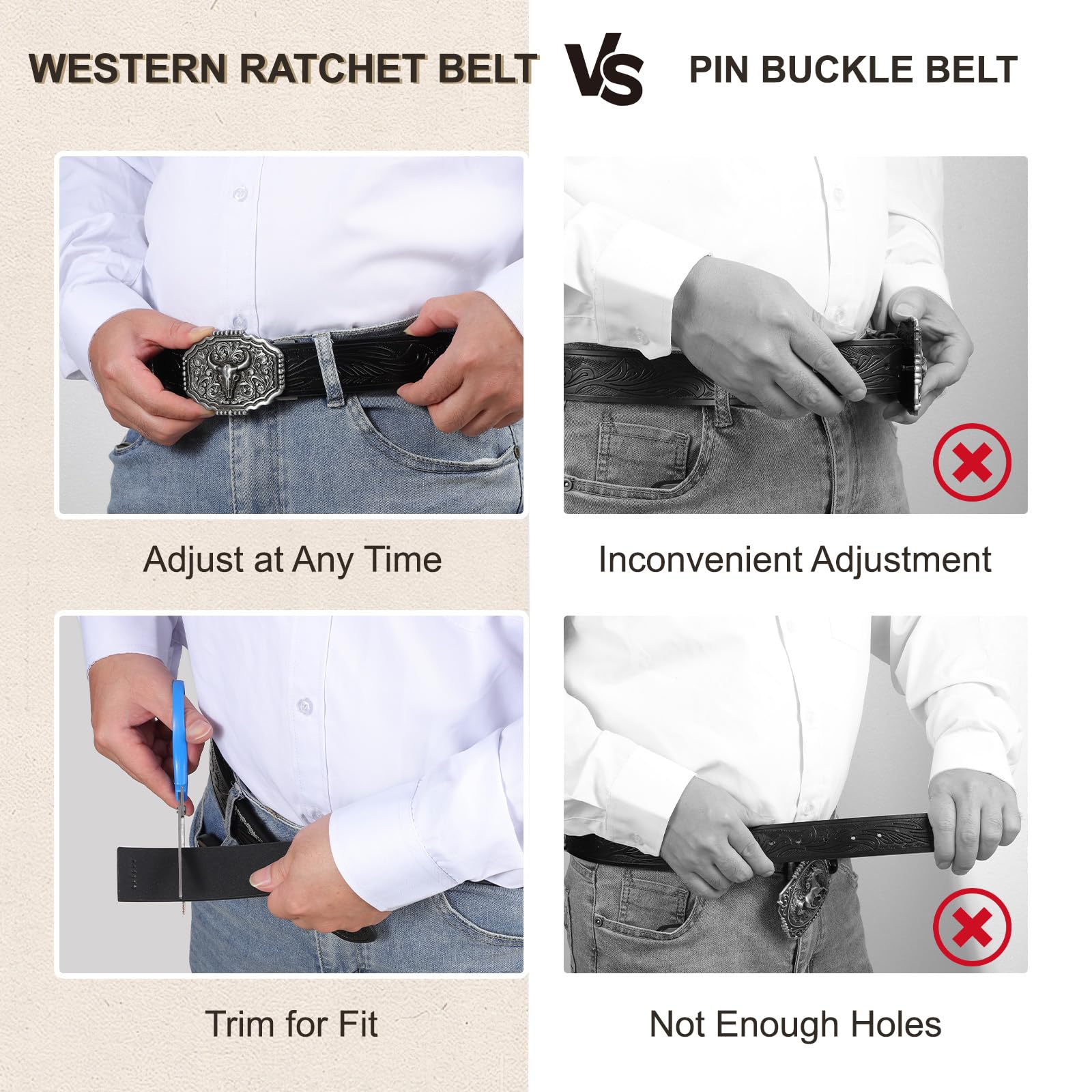 Unisex Automatic Western Belt - JASGOOD OFFICIAL