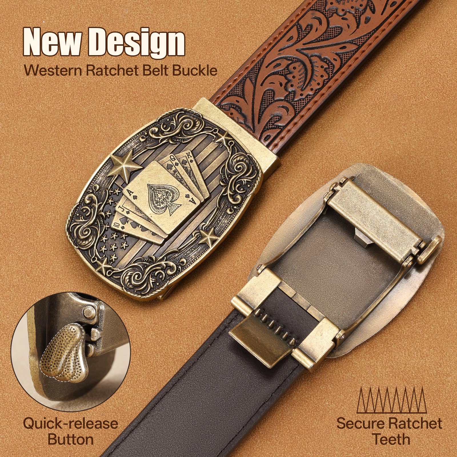 Western Ratchet Belt - JASGOOD OFFICIAL