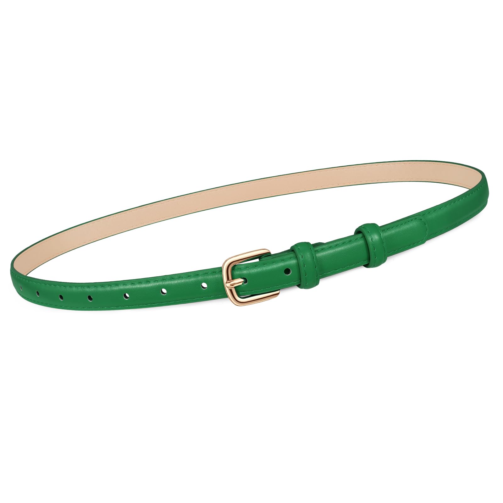 21 Colors Ladies Belt with Gold Buckle