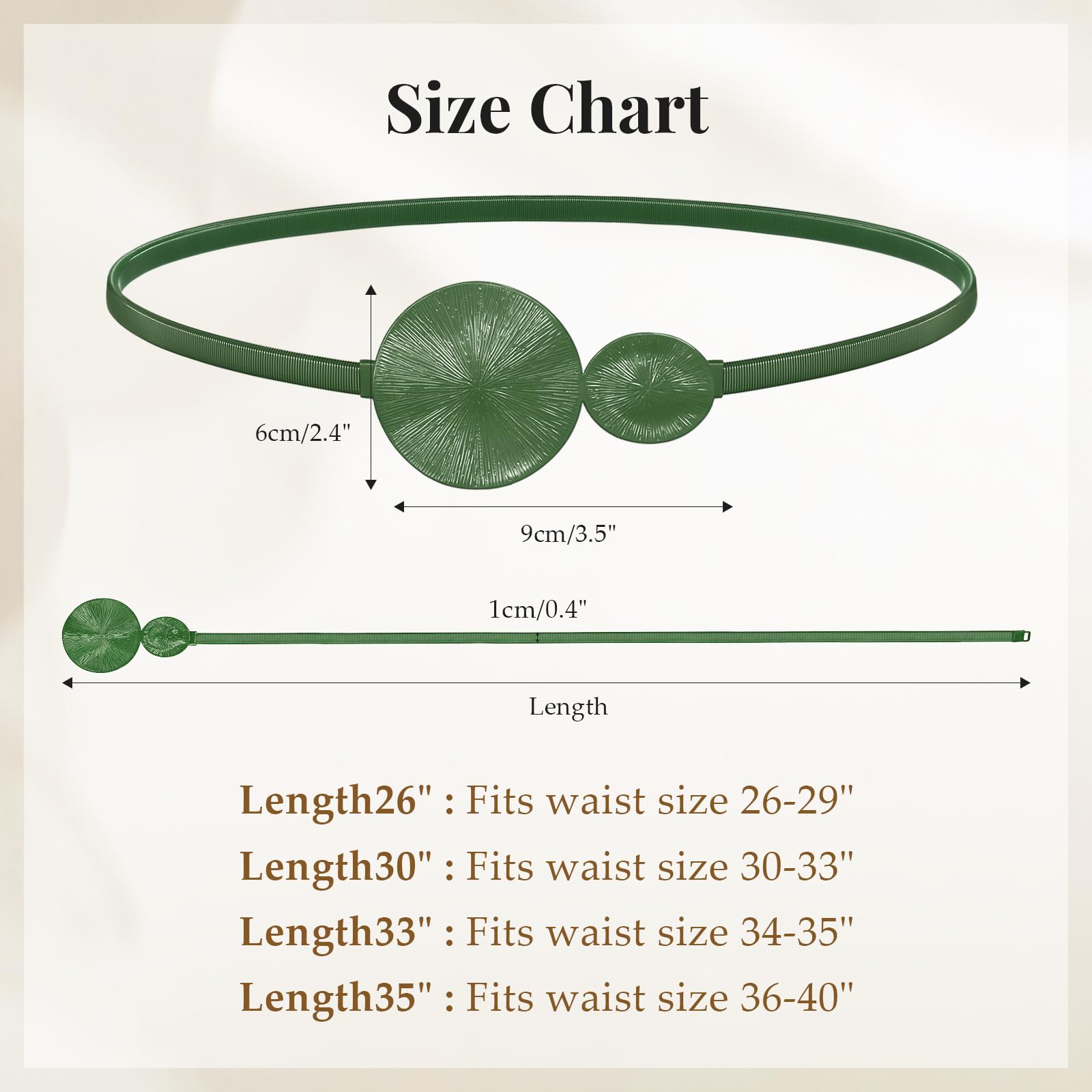 Skinny Stretch Thin Chain Belt For Dress