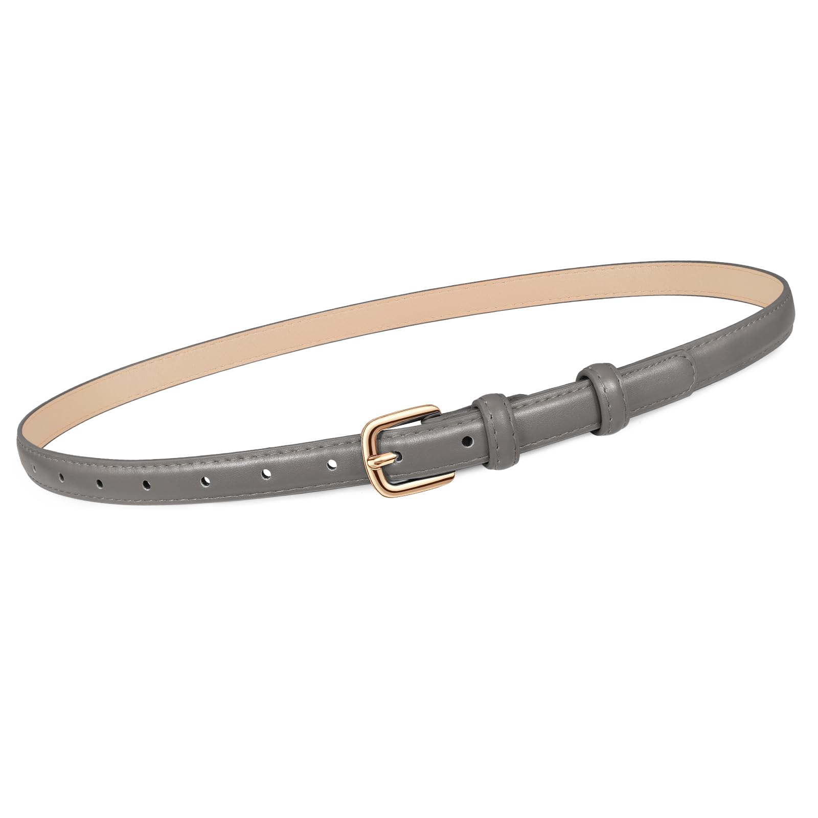 21 Colors Ladies Belt with Gold Buckle