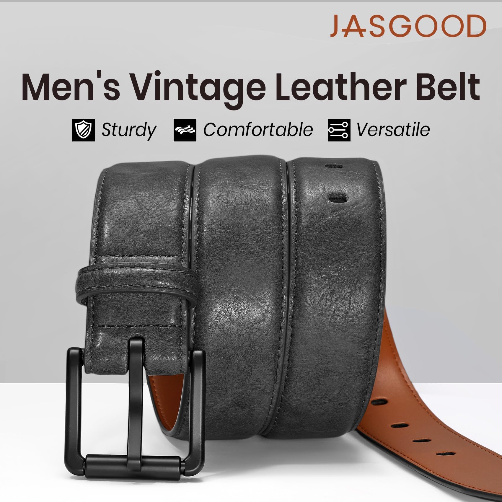 Nickel Free TSA Approved Leather Belt For Men