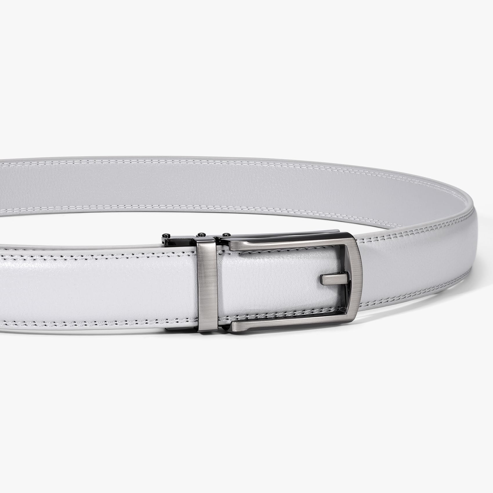 Ratchet Belt With Automatic Buckle Fits Waist Up to 52"