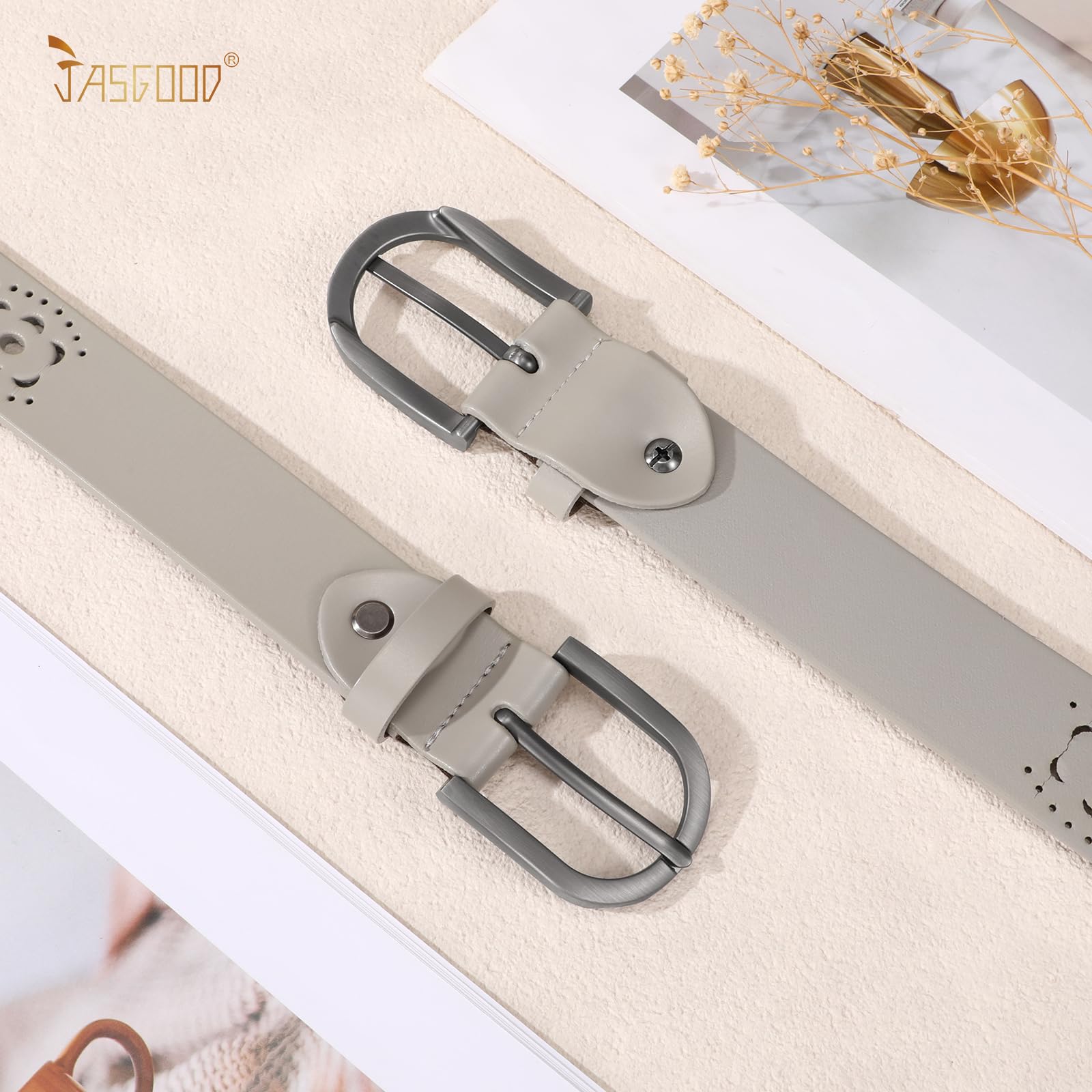 Hollow Genuine Leather Belt for Women 103 - JASGOOD OFFICIAL