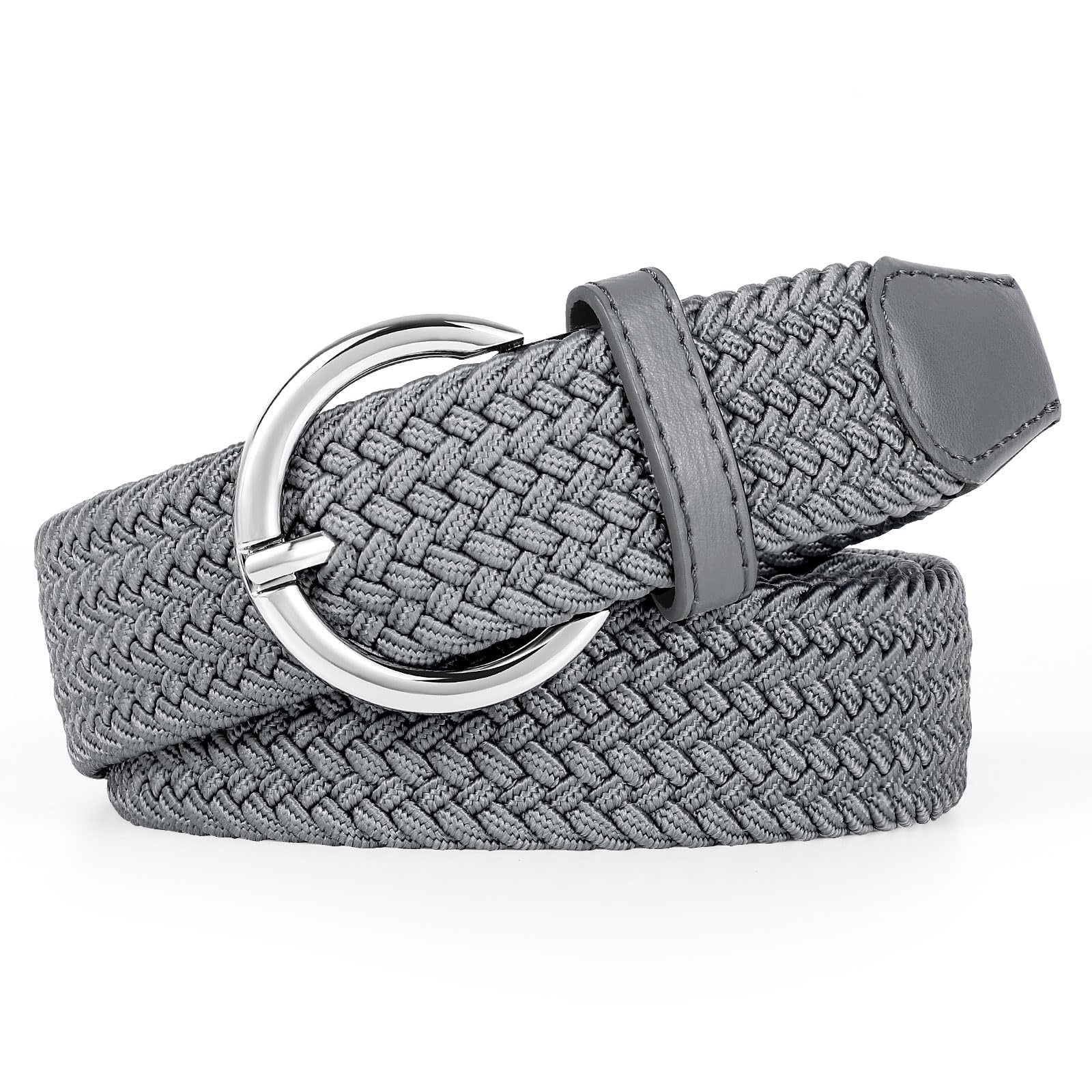 Women Men Woven Elastic Stretch Braided Waist Belt