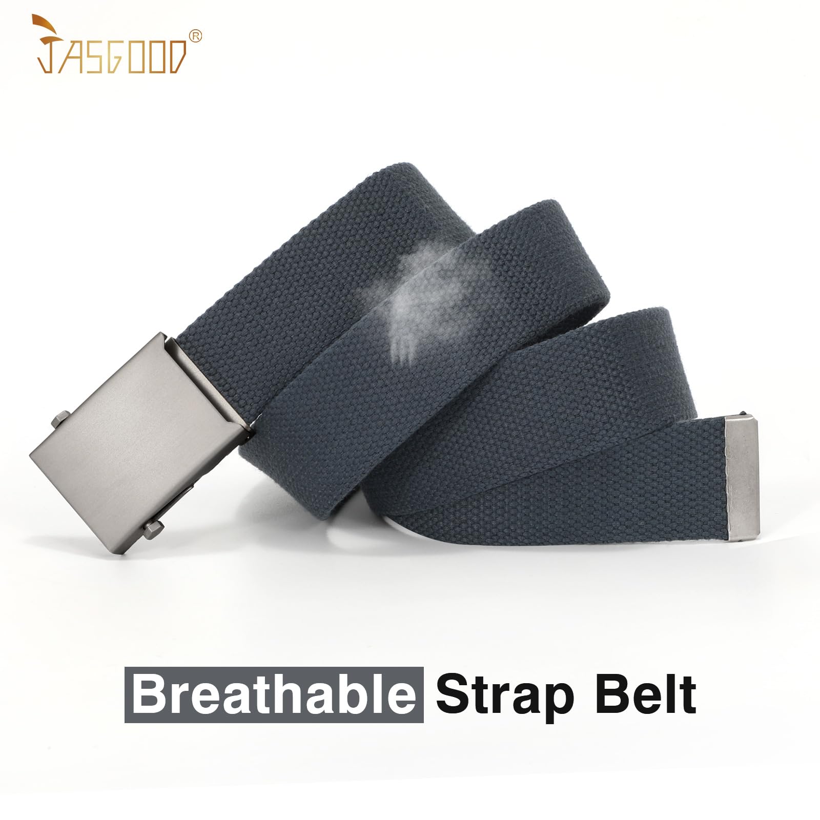 2 Pack Canvas Web Belt with Metal Buckle