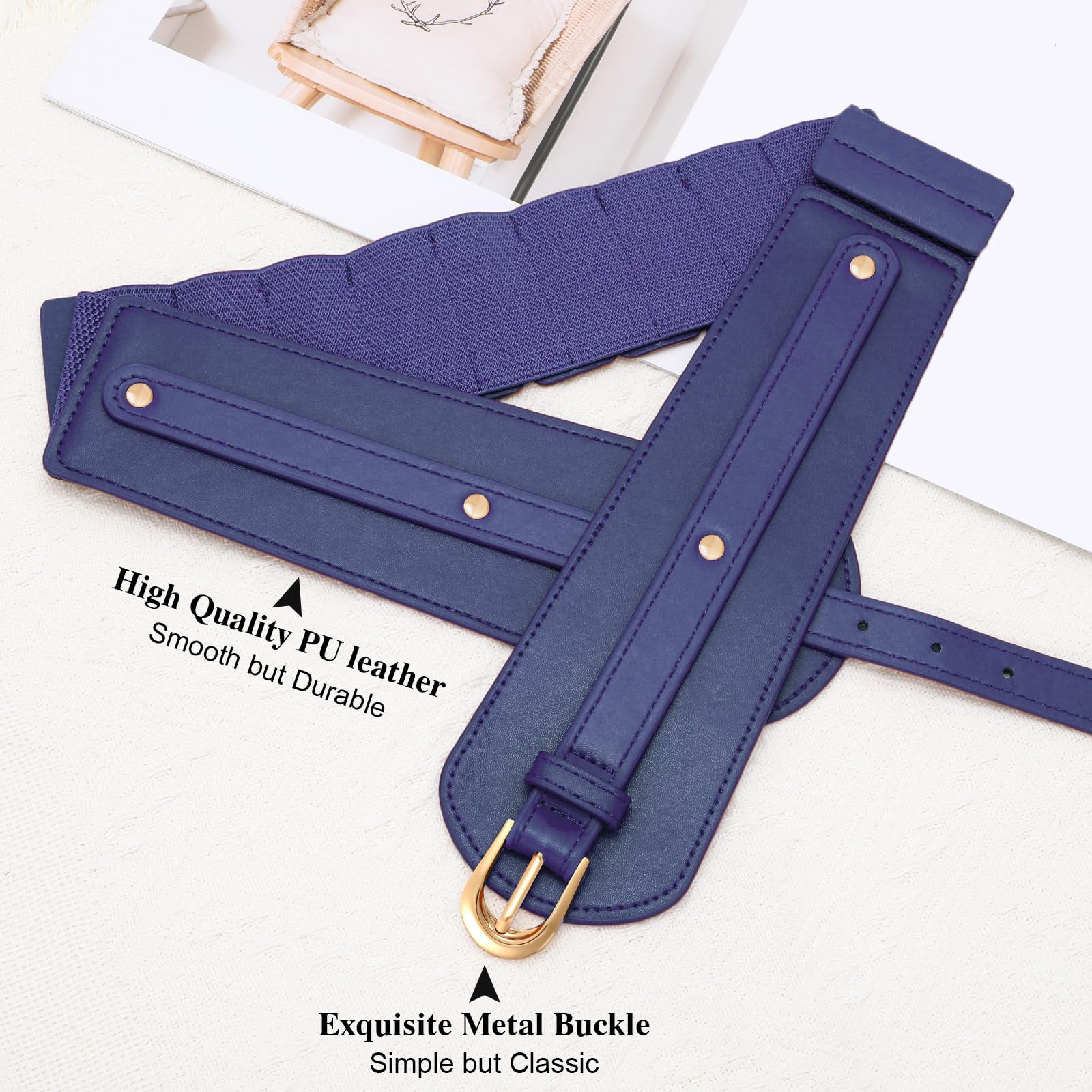 Gold Buckle Stretchy Outfit Belt - JASGOOD OFFICIAL