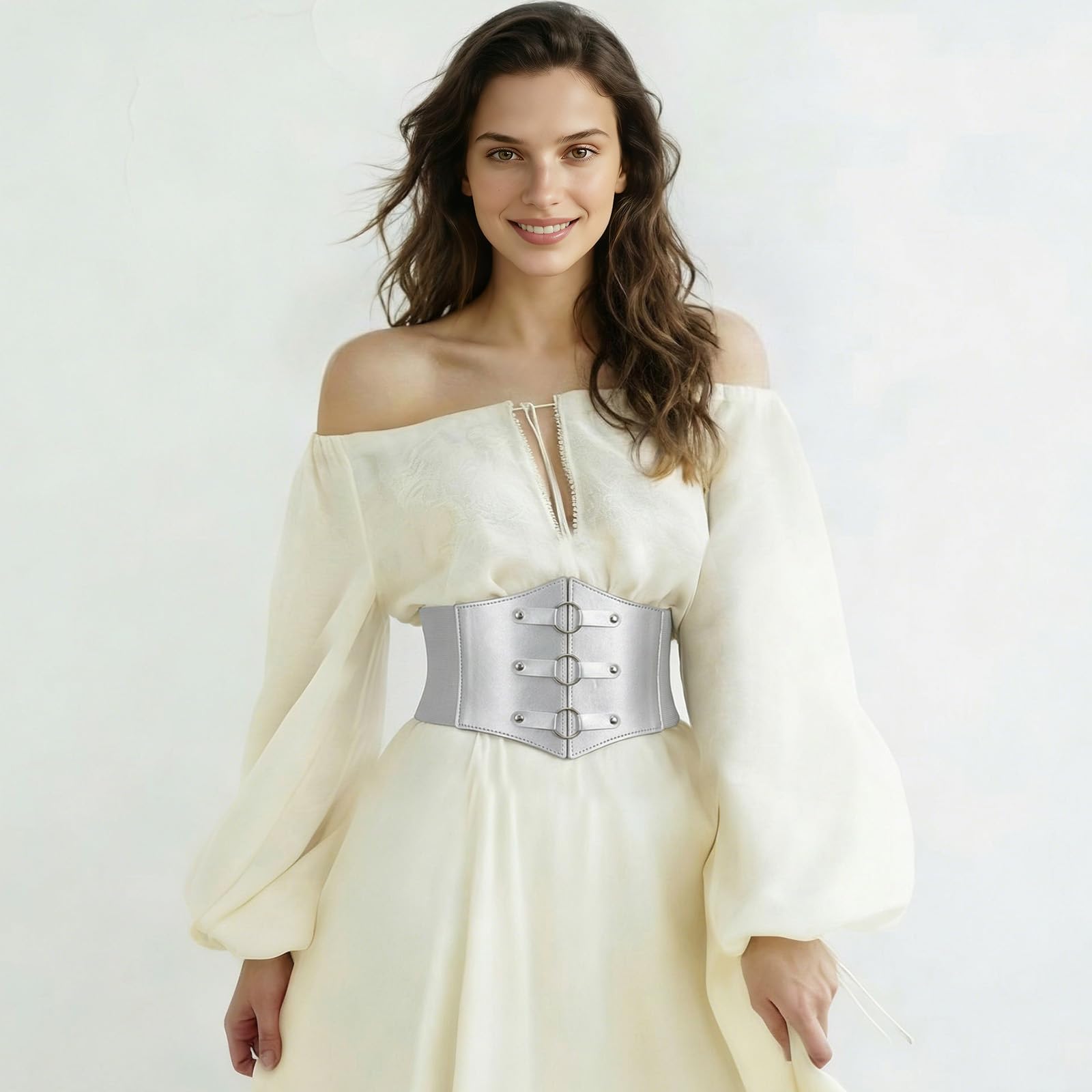 Wide Waspie Elastic Corset Belt