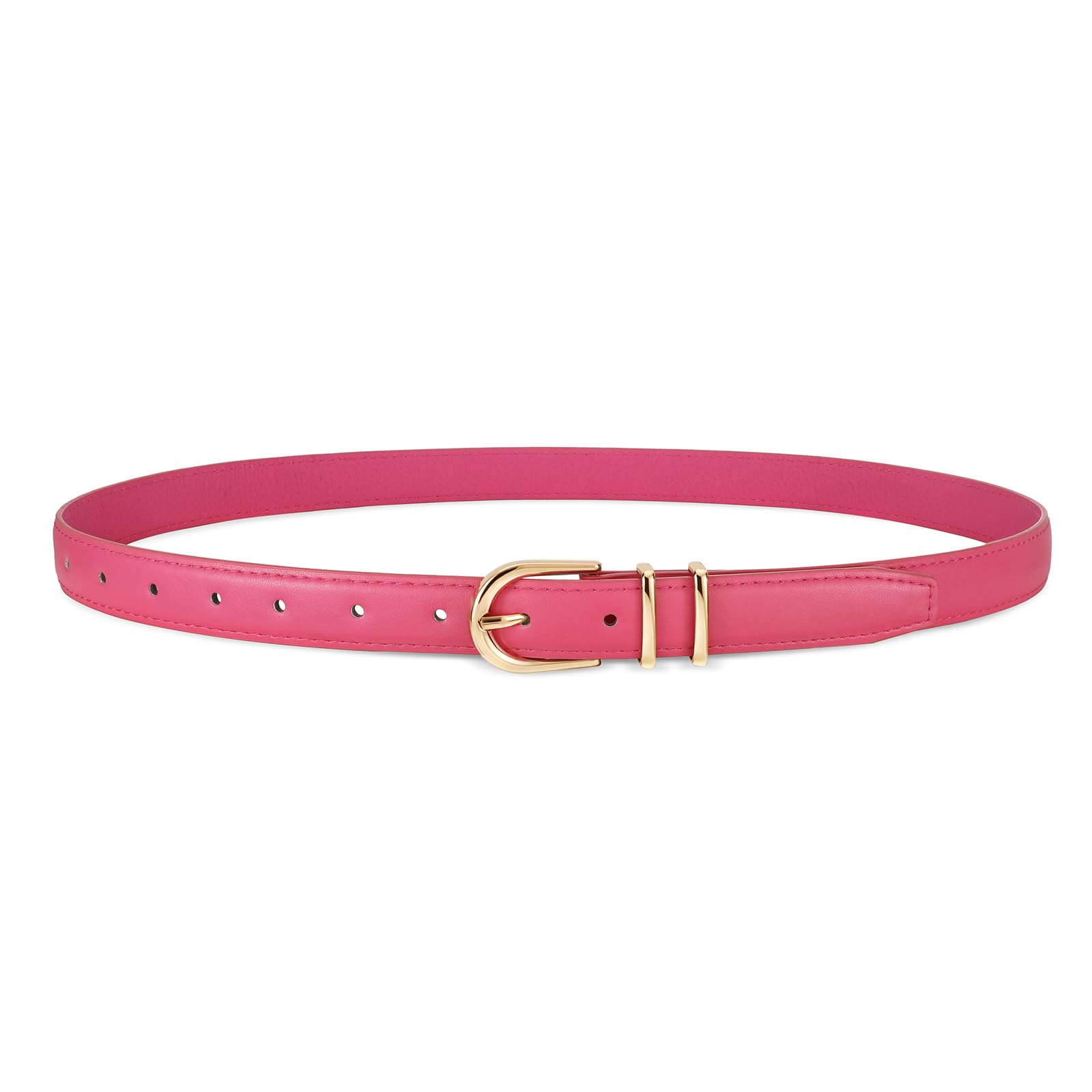 Women Skinny Vegan Leather Belt for Jeans