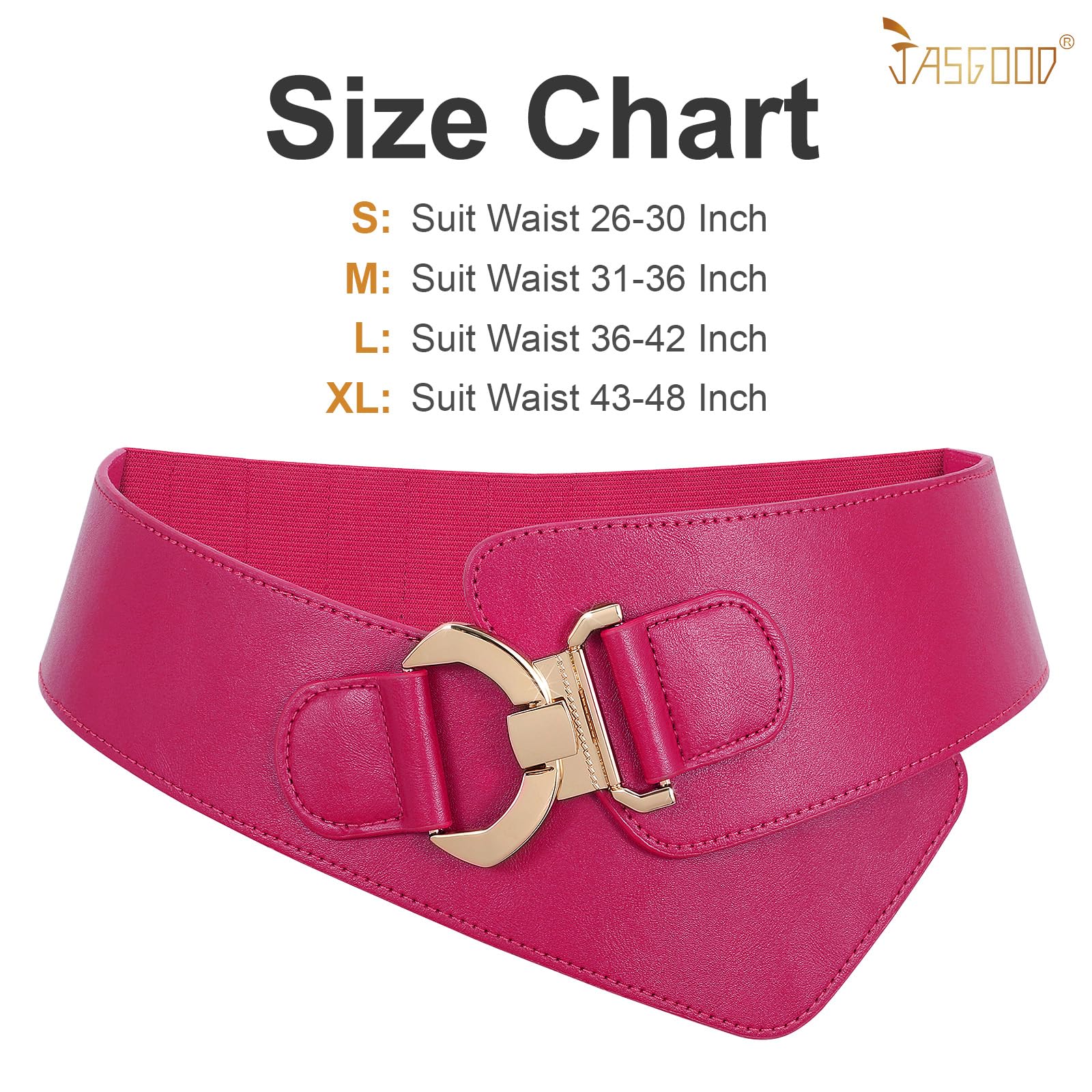 Gold Interlock Buckle Elastic Wide Belt