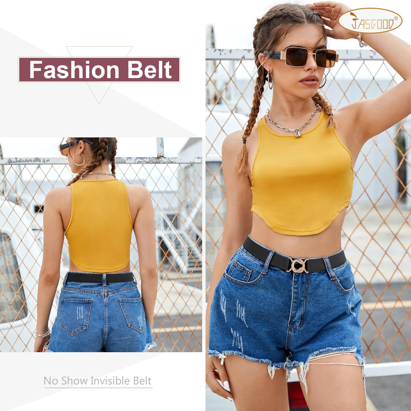 2-Pack No Show Stretch Web Belt