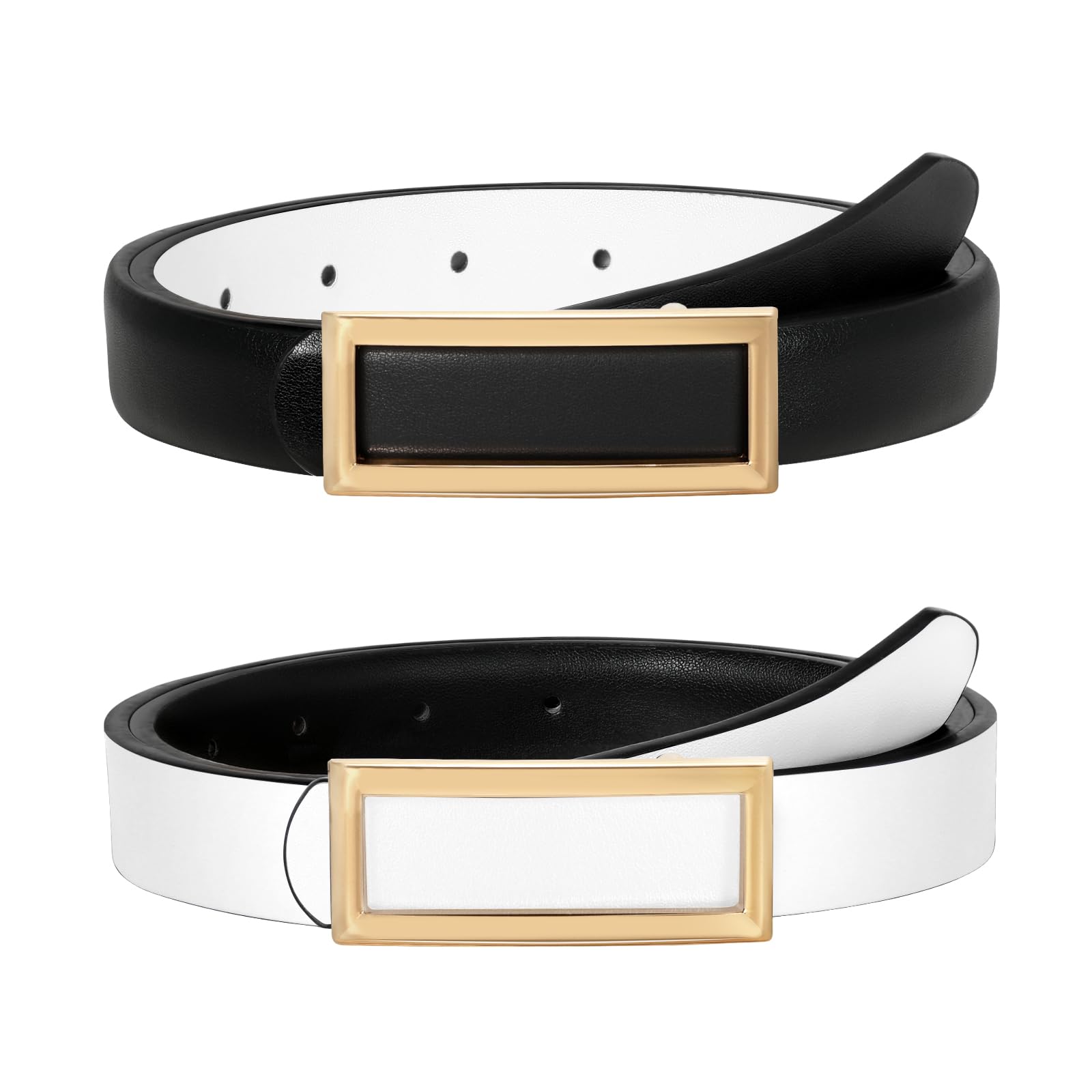 Reversible Waist Belt with Square Buckle