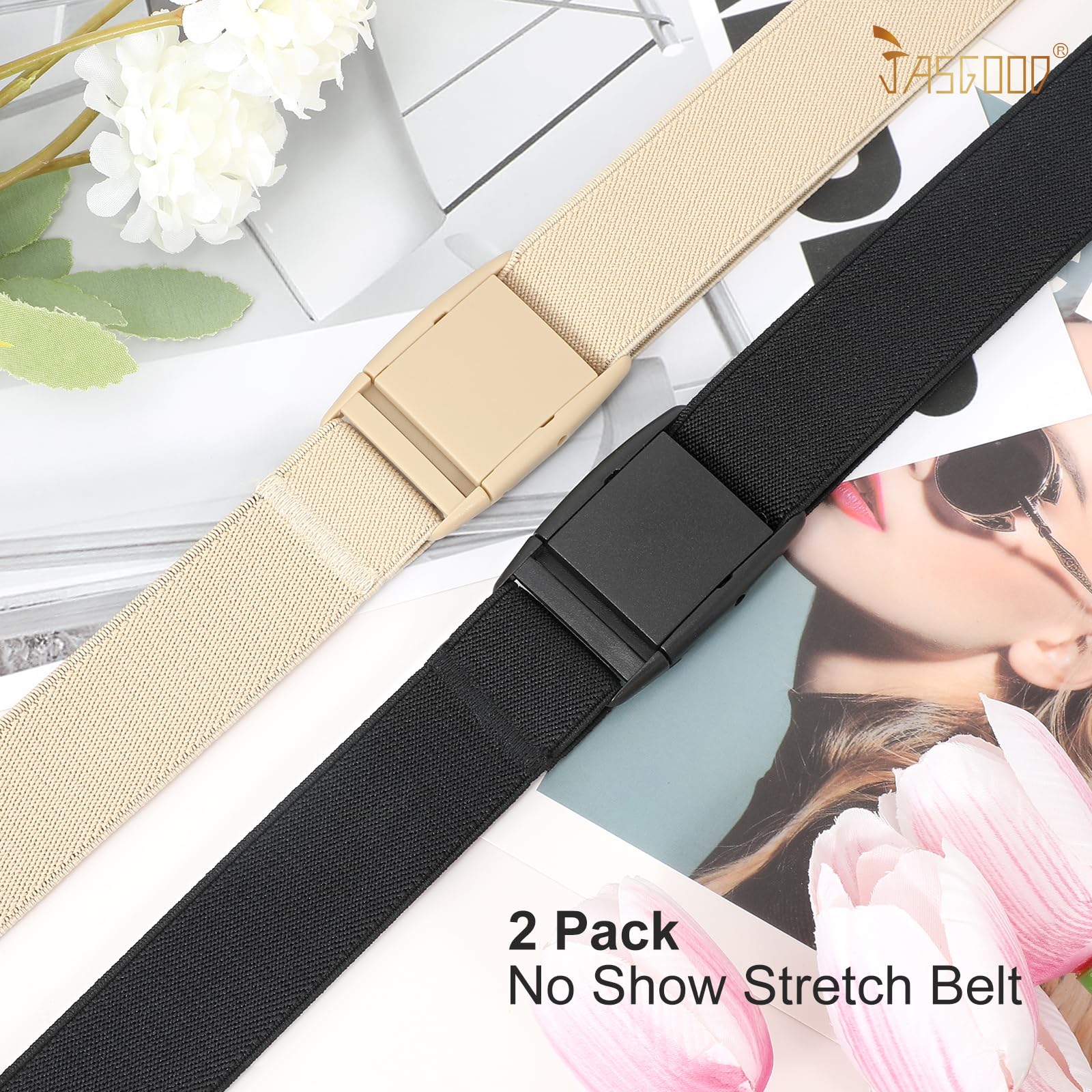 No Show Women Stretch Belt Invisible Elastic