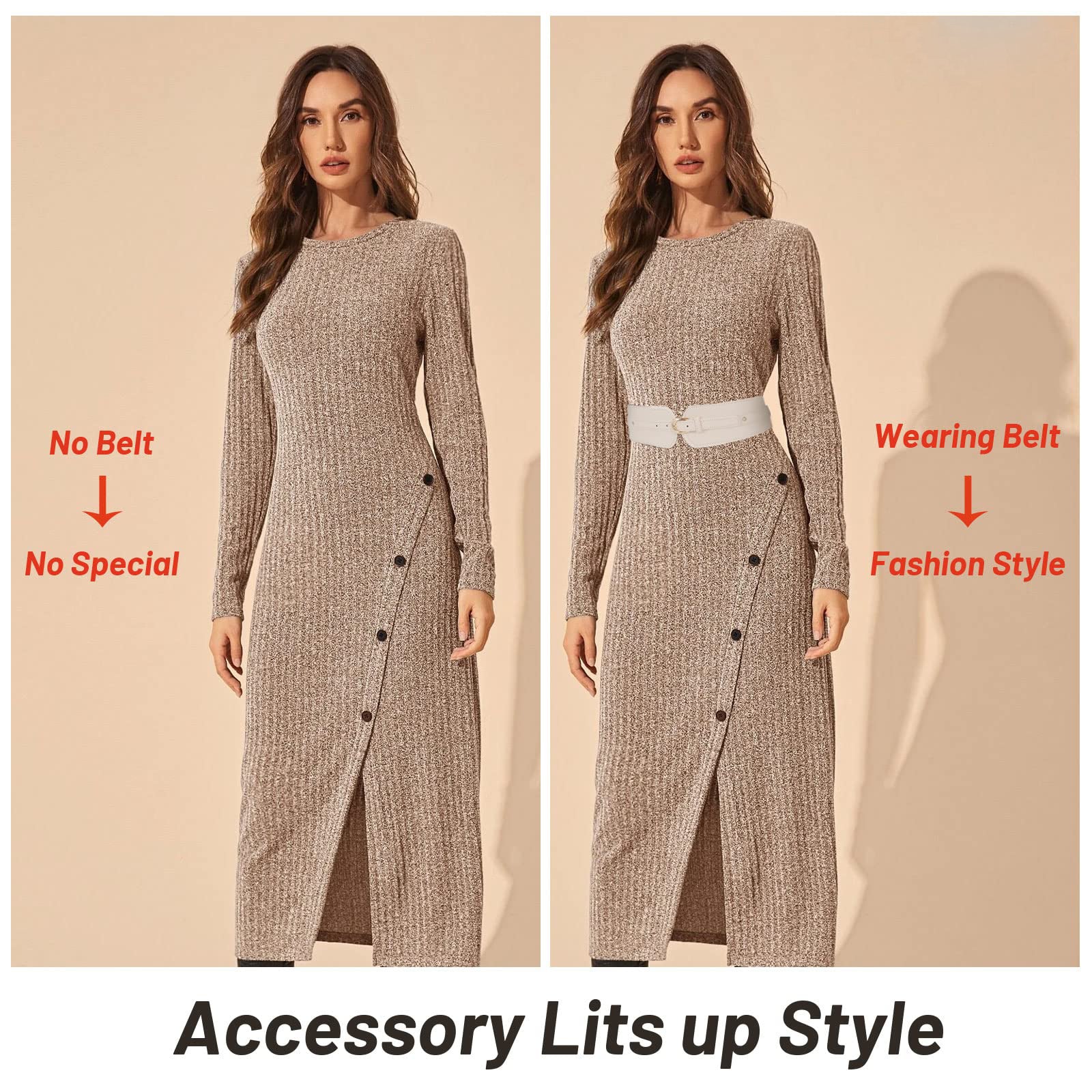 Gold Buckle Stretchy Outfit Belt - JASGOOD OFFICIAL