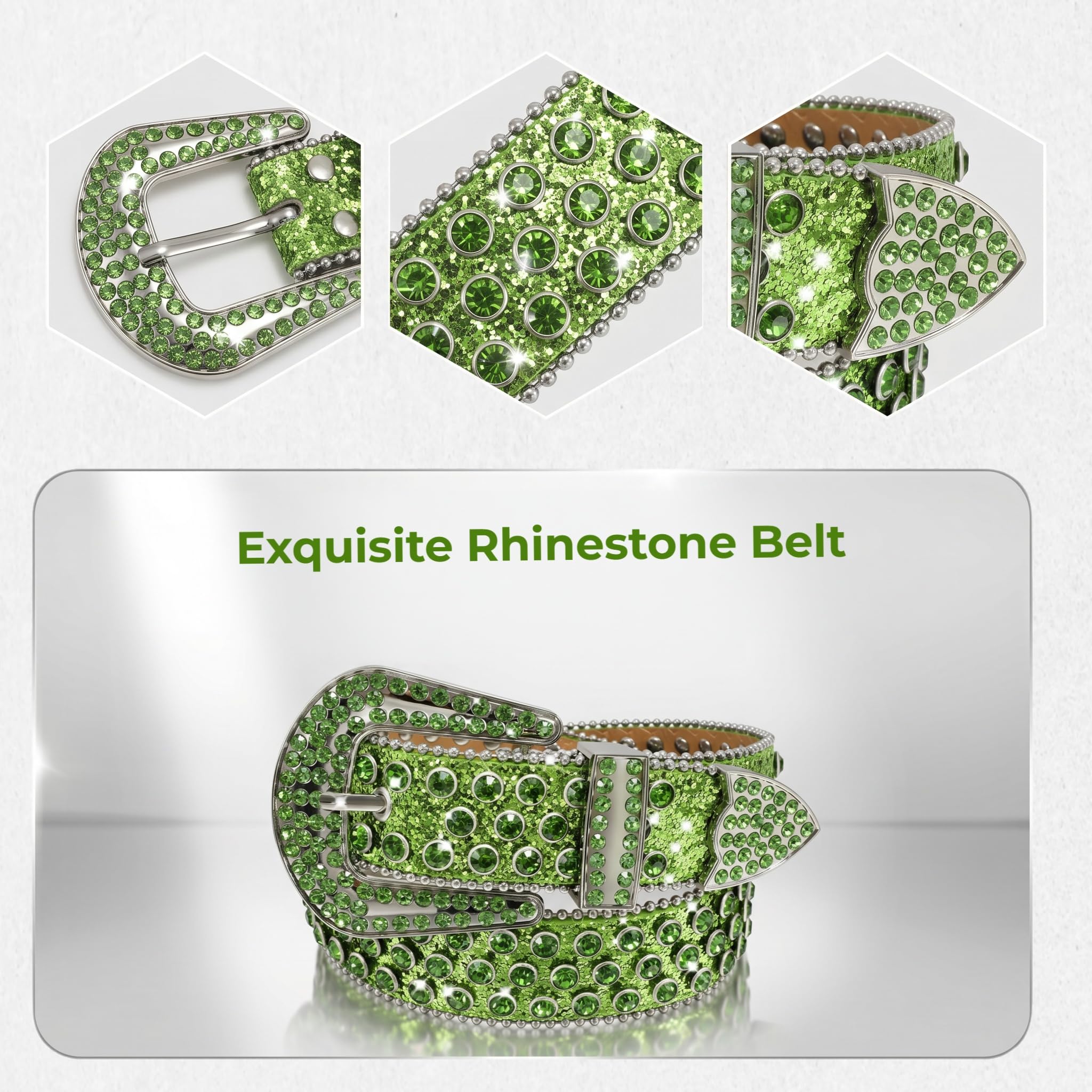 Studded Rhinestone Belts