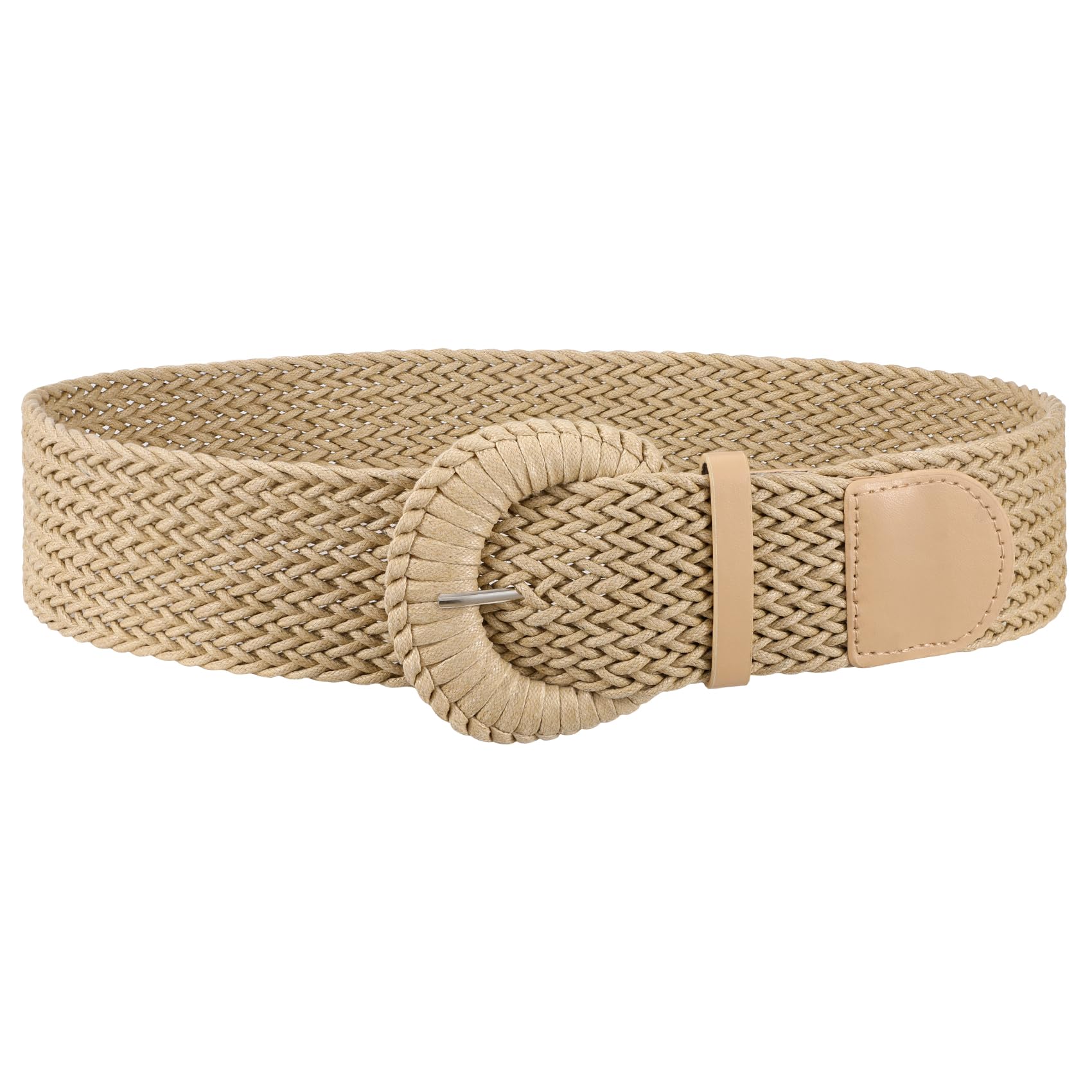Wide Braided Boho Rattan Belt