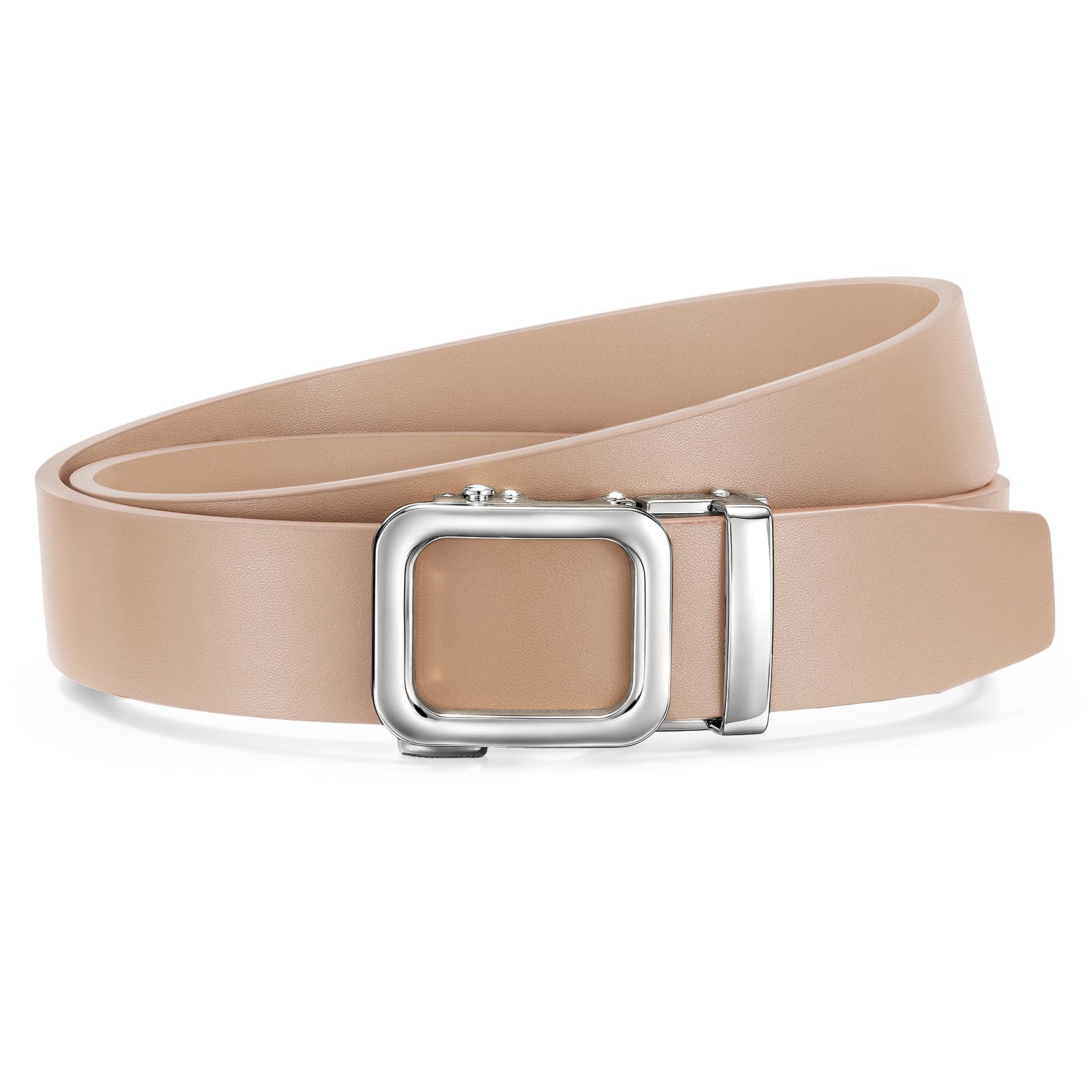 No Holes Ratchet Leather Belt for Women - JASGOOD OFFICIAL