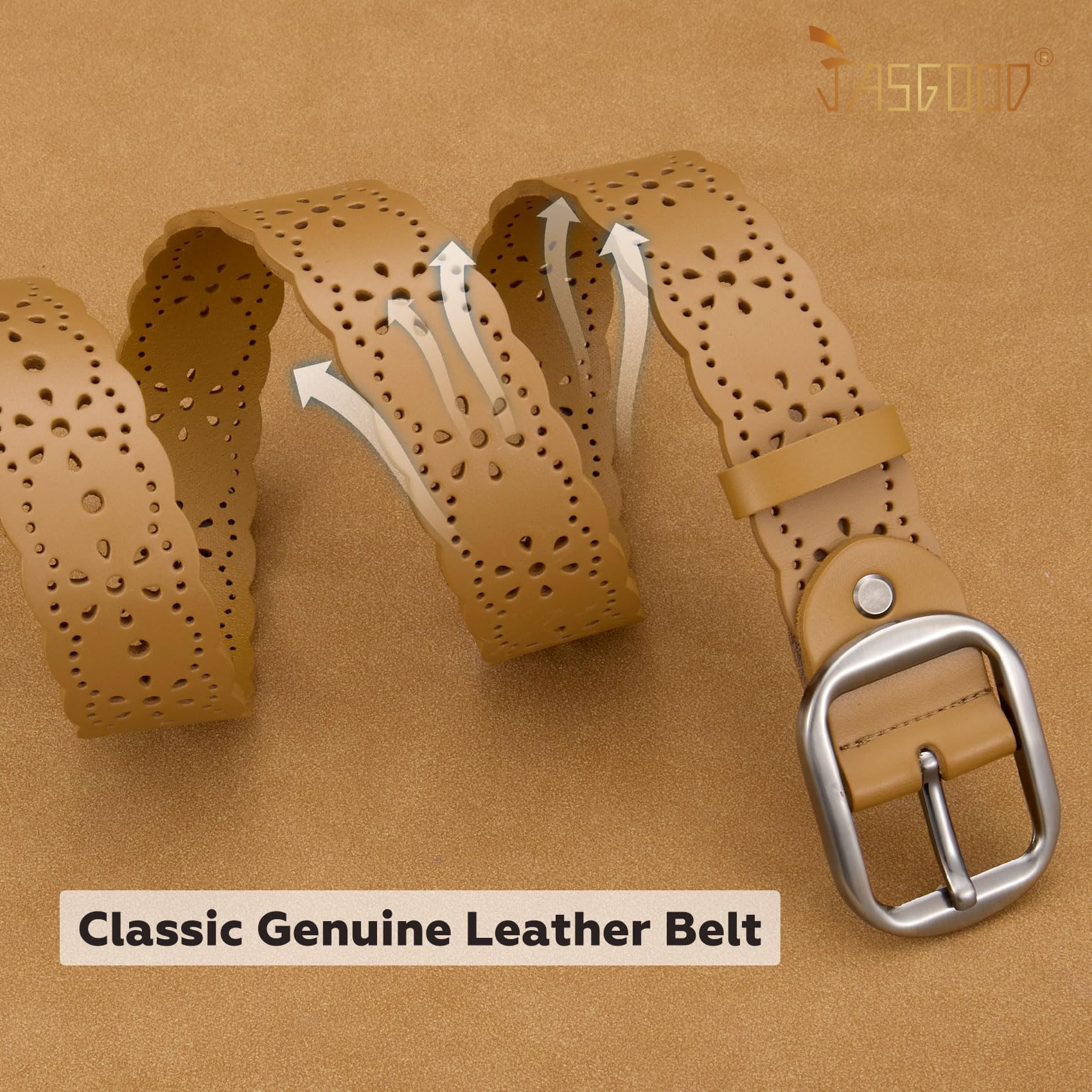 Hollow Design Wide Belt for Ladies - JASGOOD OFFICIAL