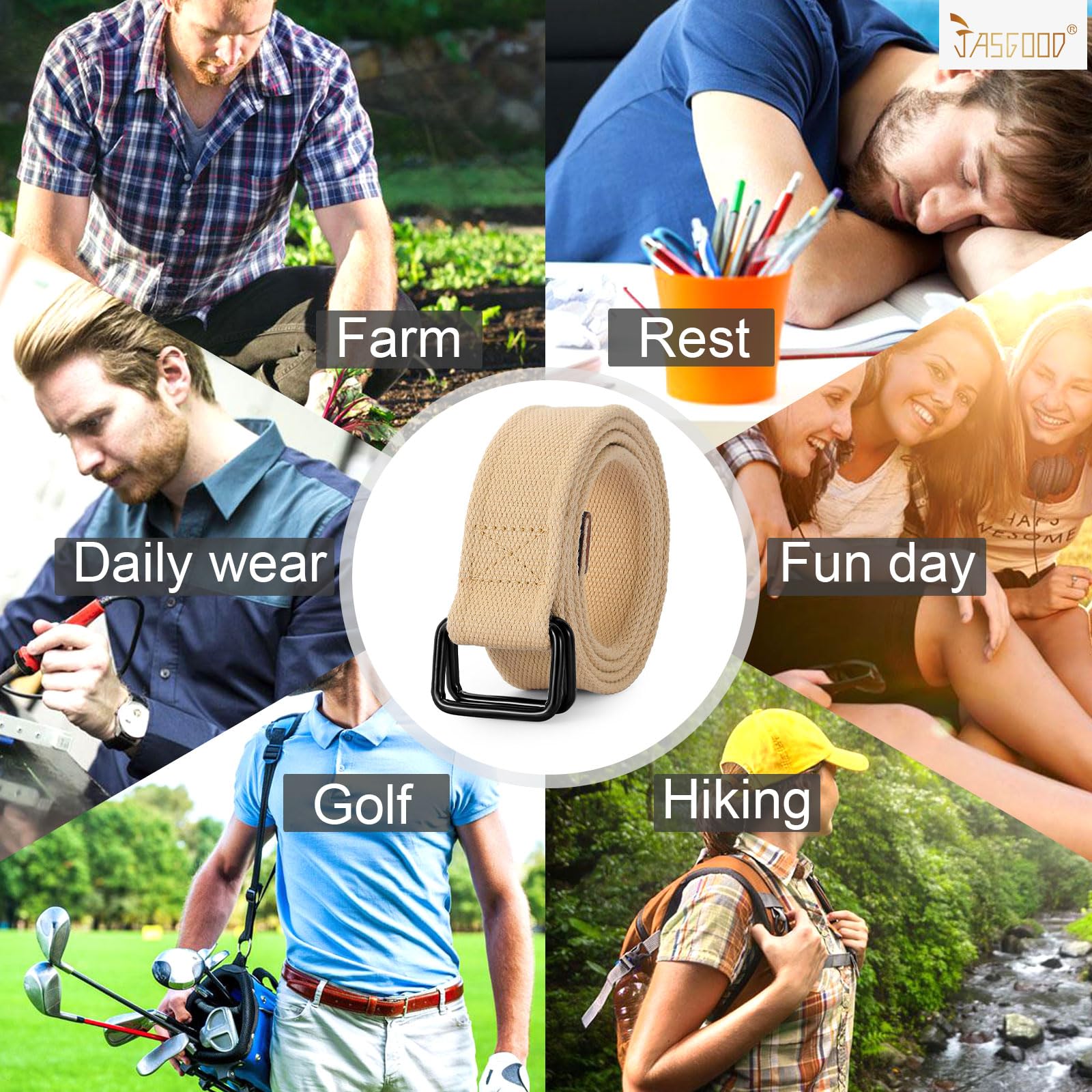 Plus Size Unisex Canvas Belt for Jeans