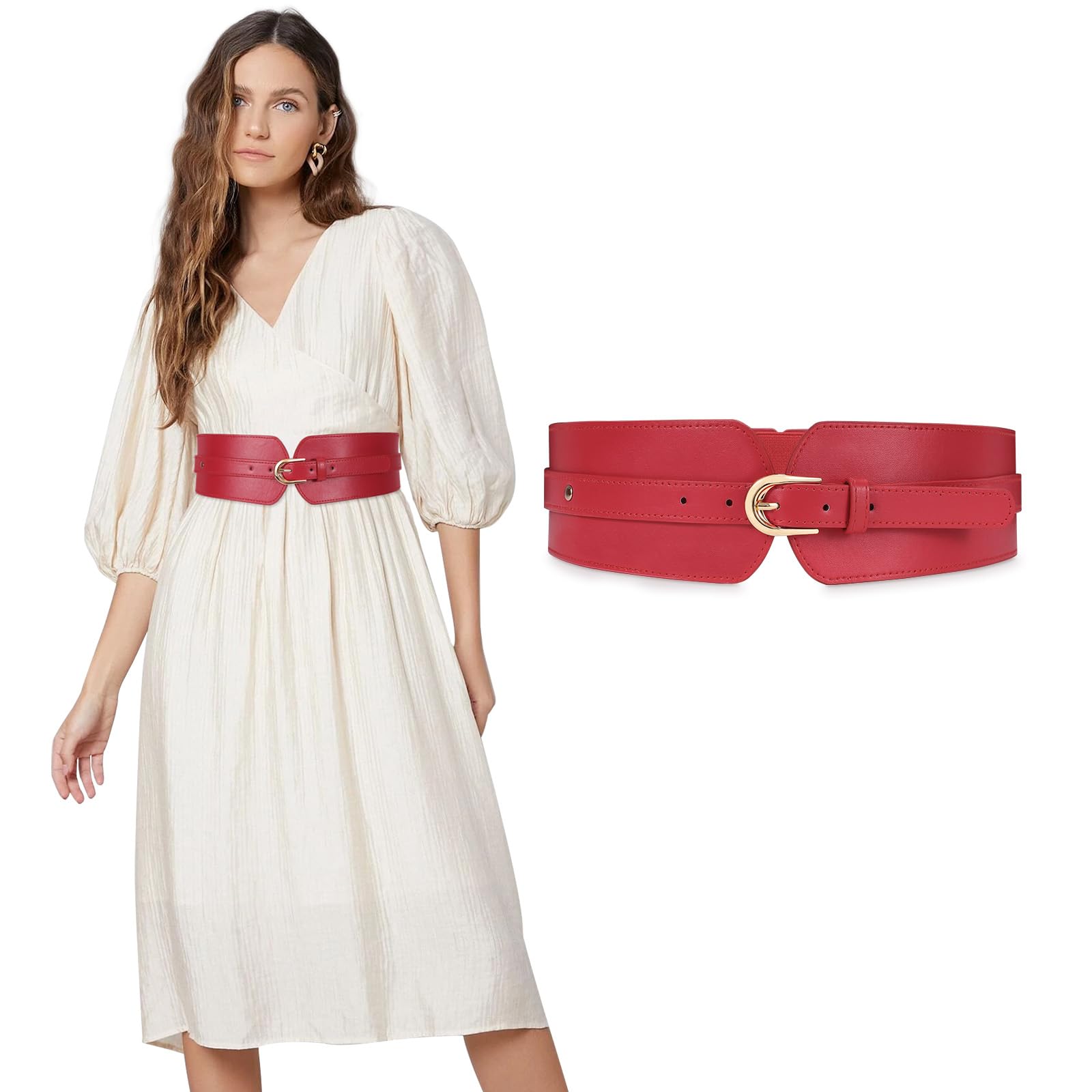 Gold Buckle Stretchy Outfit Belt - JASGOOD OFFICIAL